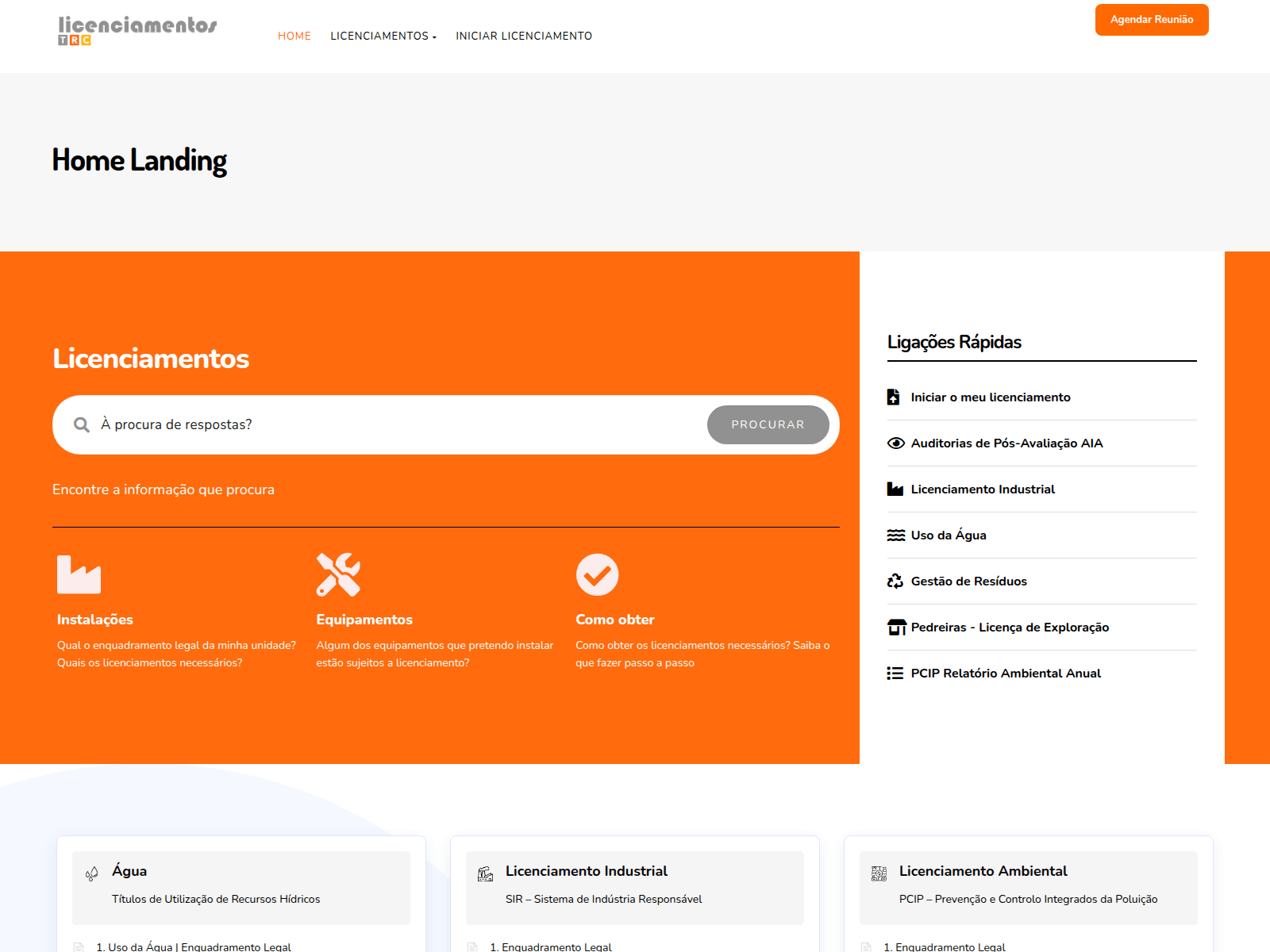 Screenshot of licenciamentos.eu
