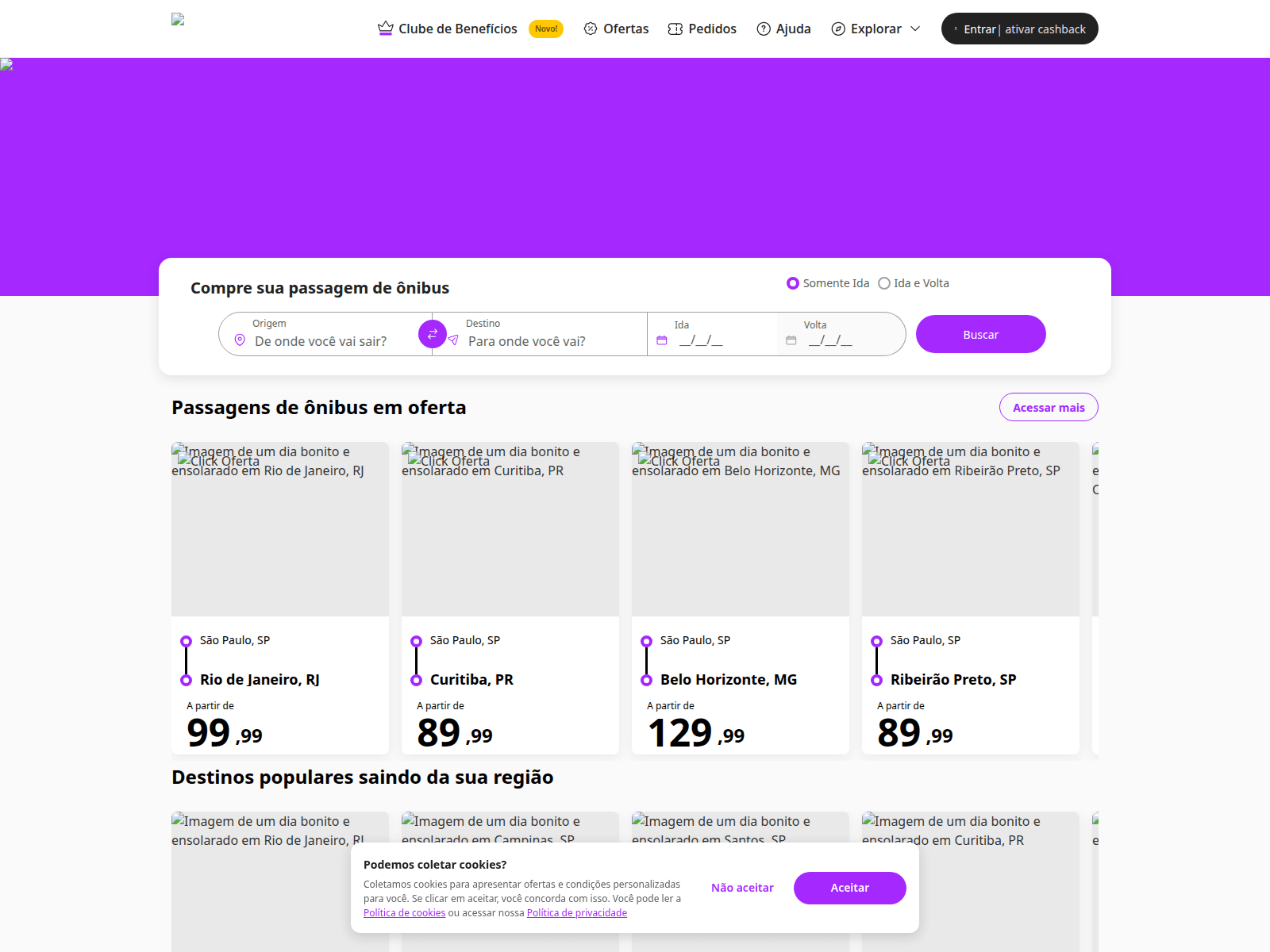 Screenshot of clickonibuss.com