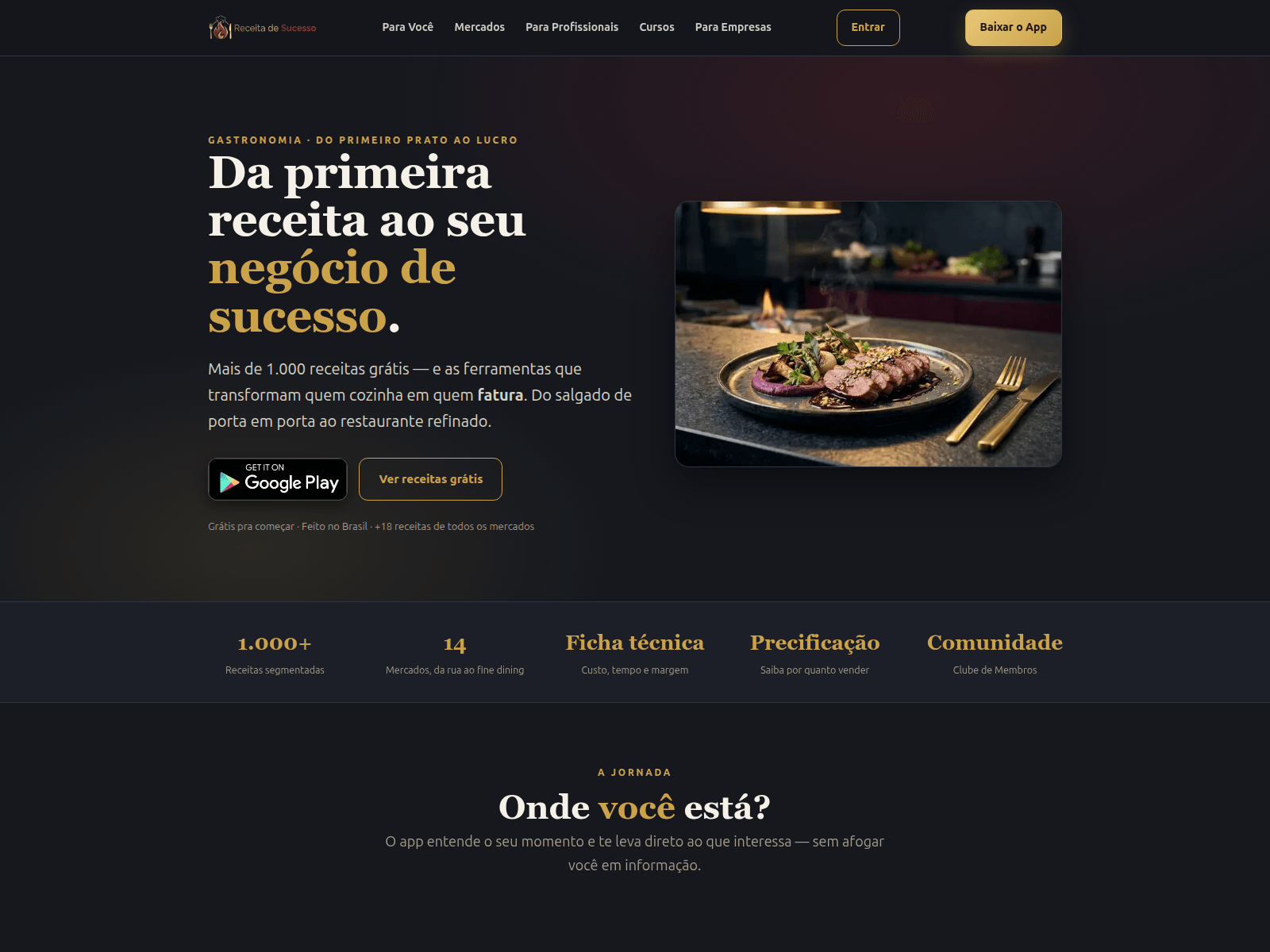 Screenshot of receitadesucesso.com