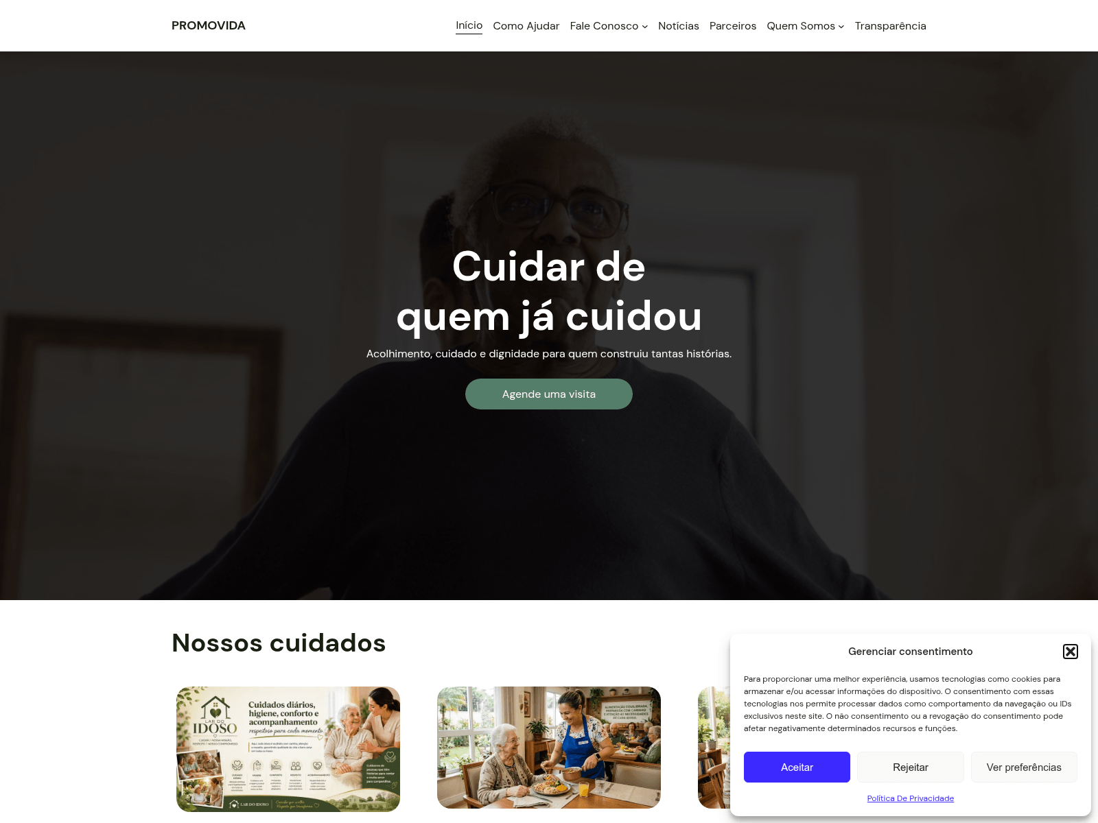 Screenshot of promovida.org.br