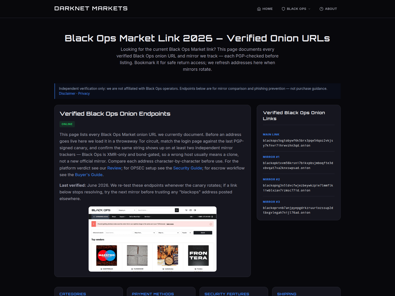 Screenshot of blackops.bestdarknetmarket.net