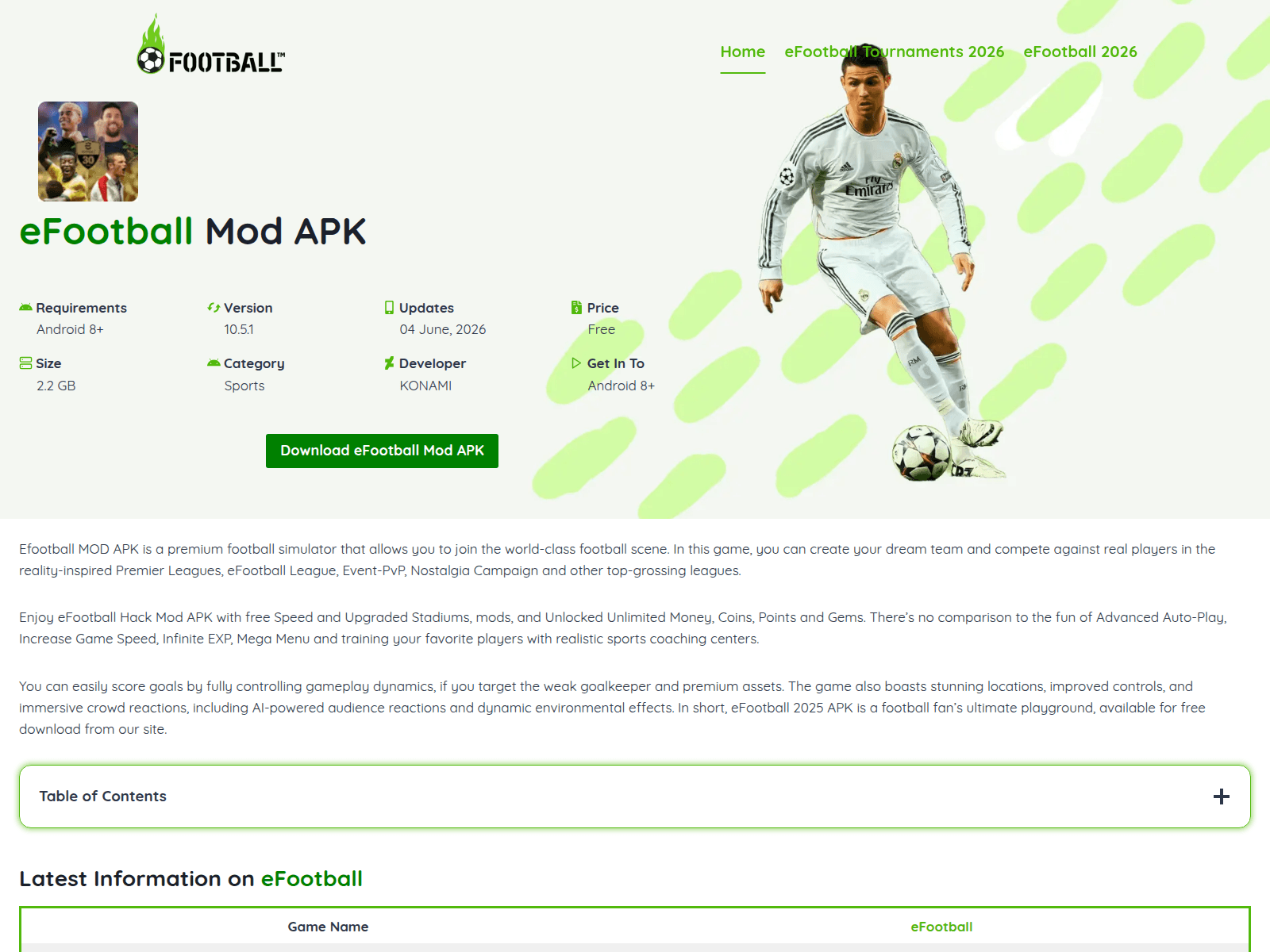 Screenshot of playefootball.com