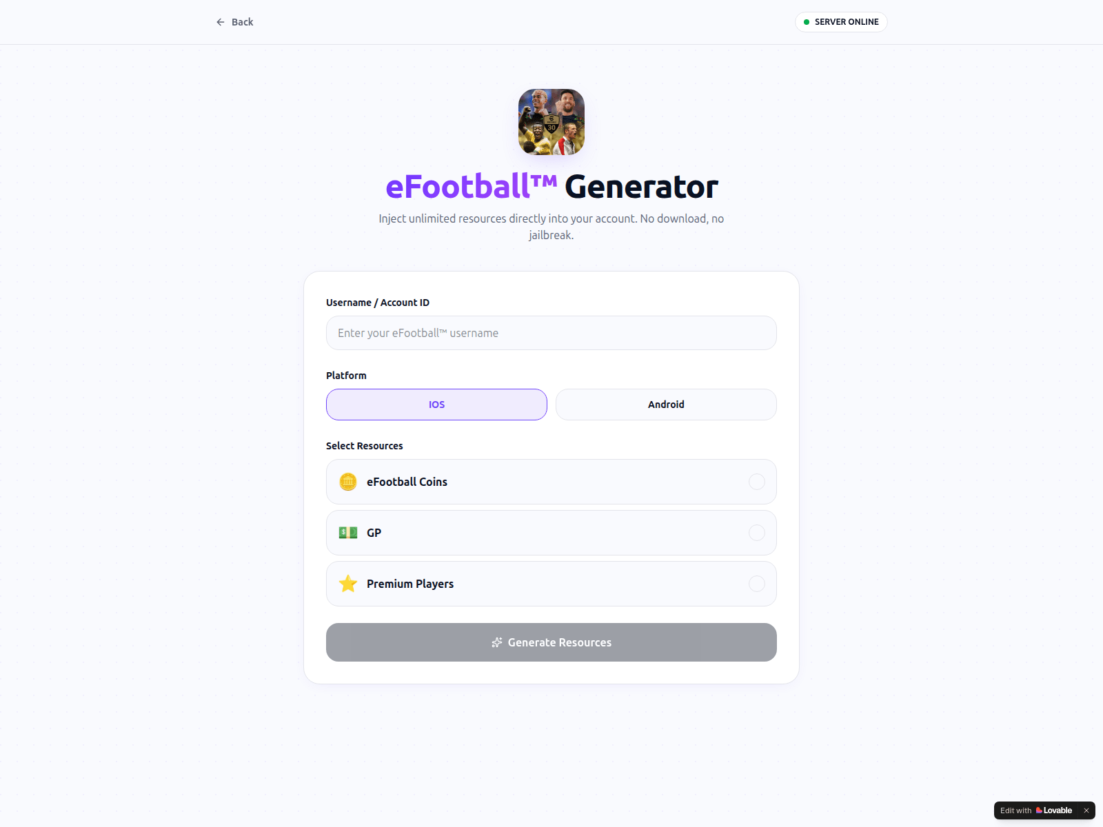 Screenshot of appsnaek.lovable.app