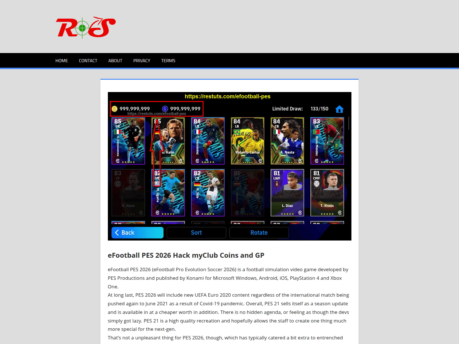 Screenshot of restuts.com