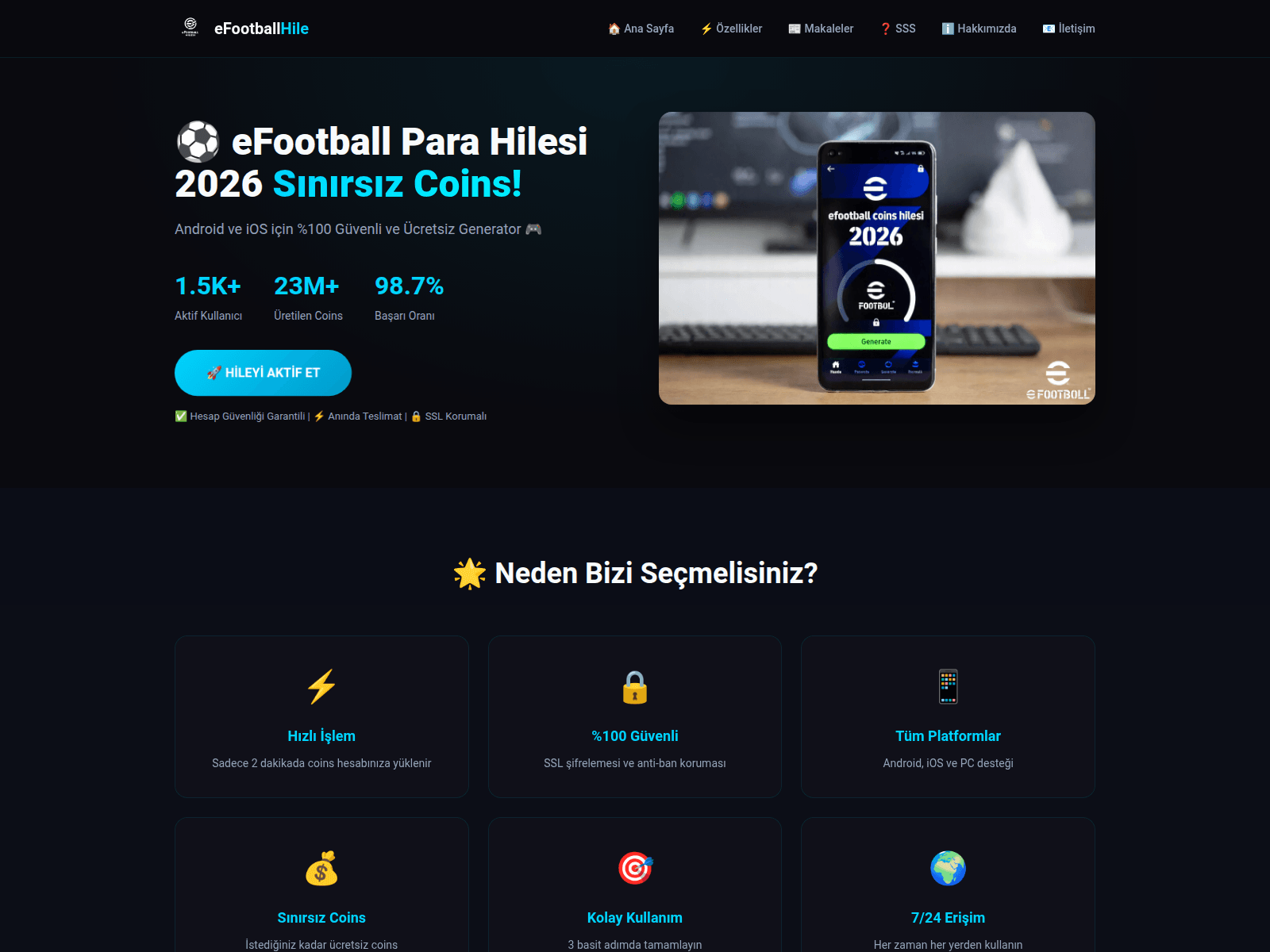 Screenshot of efootballhile.com