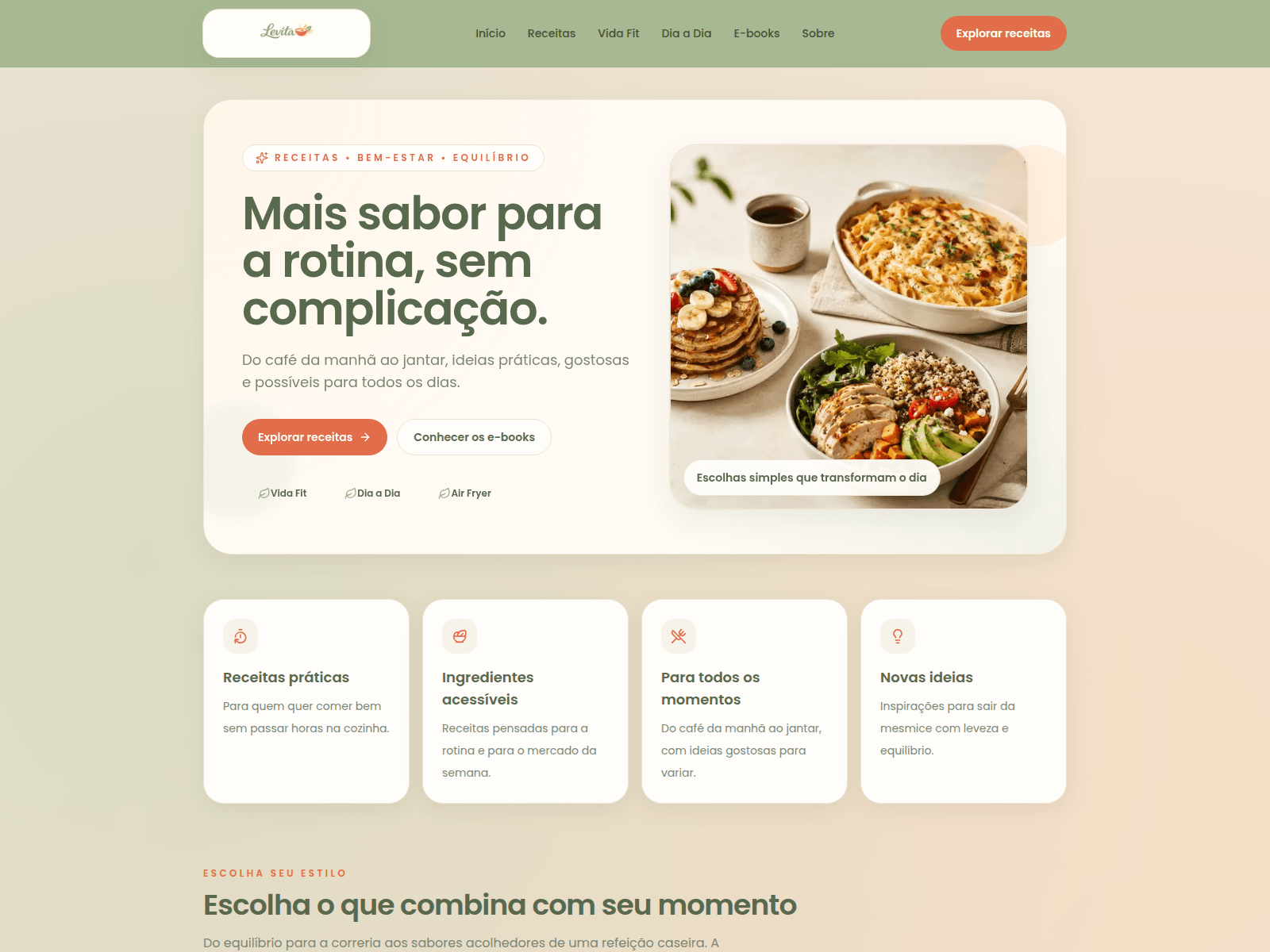 Screenshot of levitareceitas.com.br