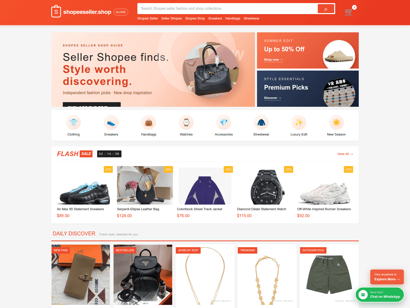 Screenshot of shopeeseller.shop