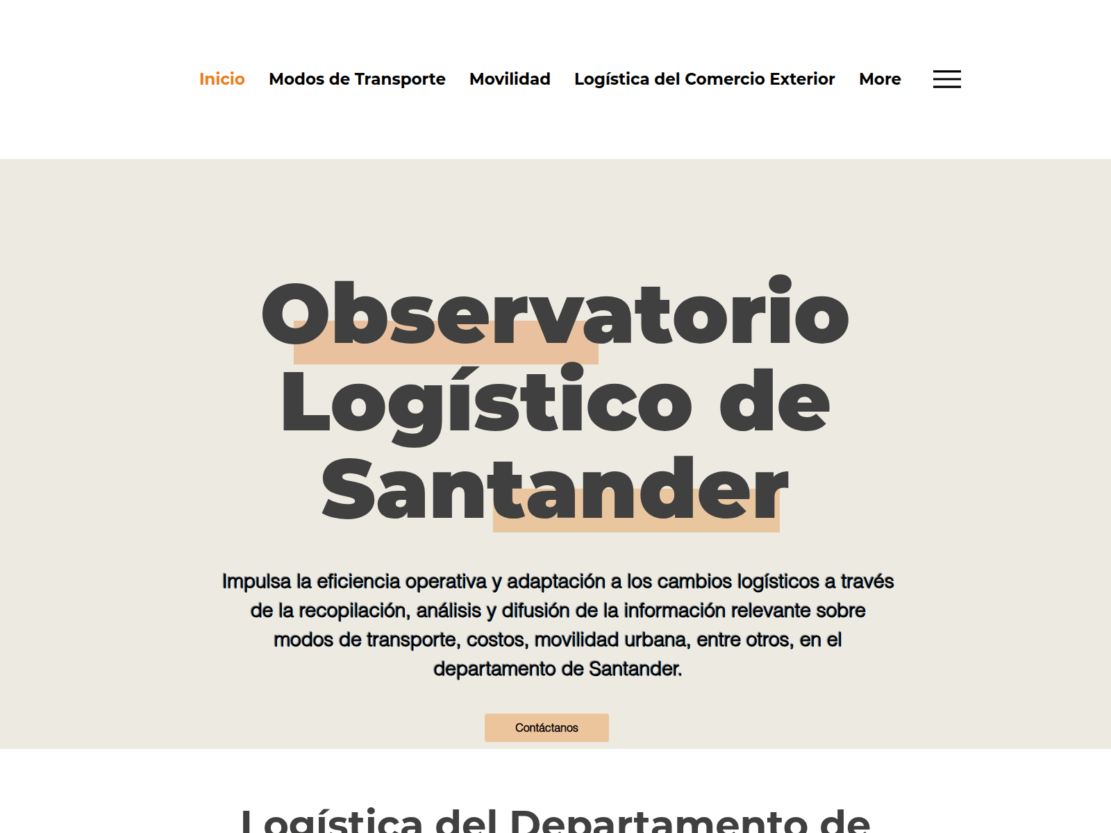 Screenshot of observatoriologisticodesantander.com
