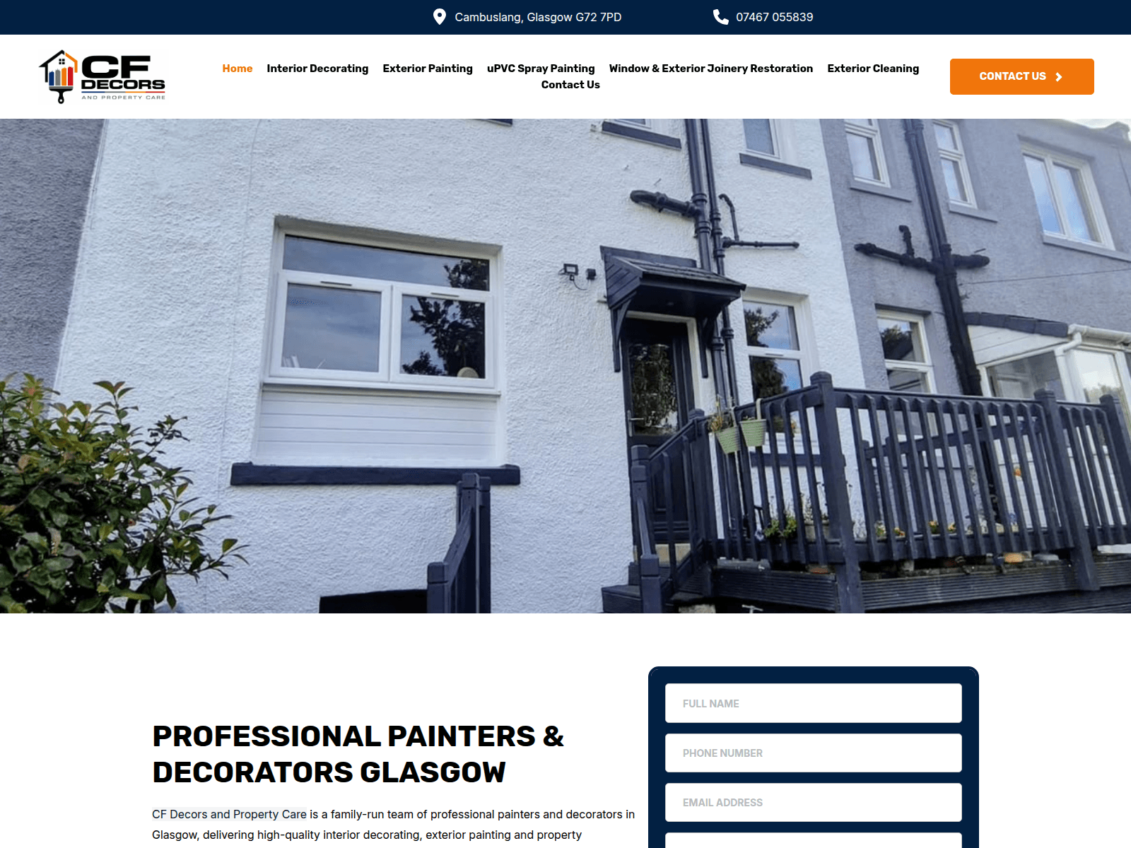 Screenshot of cfdecorsandpropertycare.co.uk