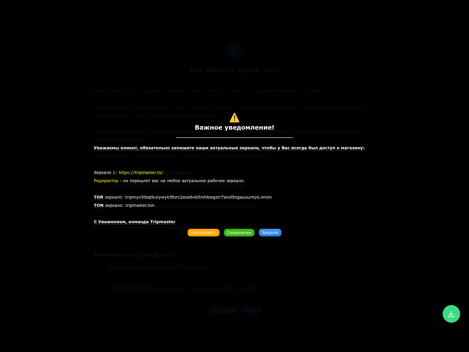 Screenshot of tripmaster.live