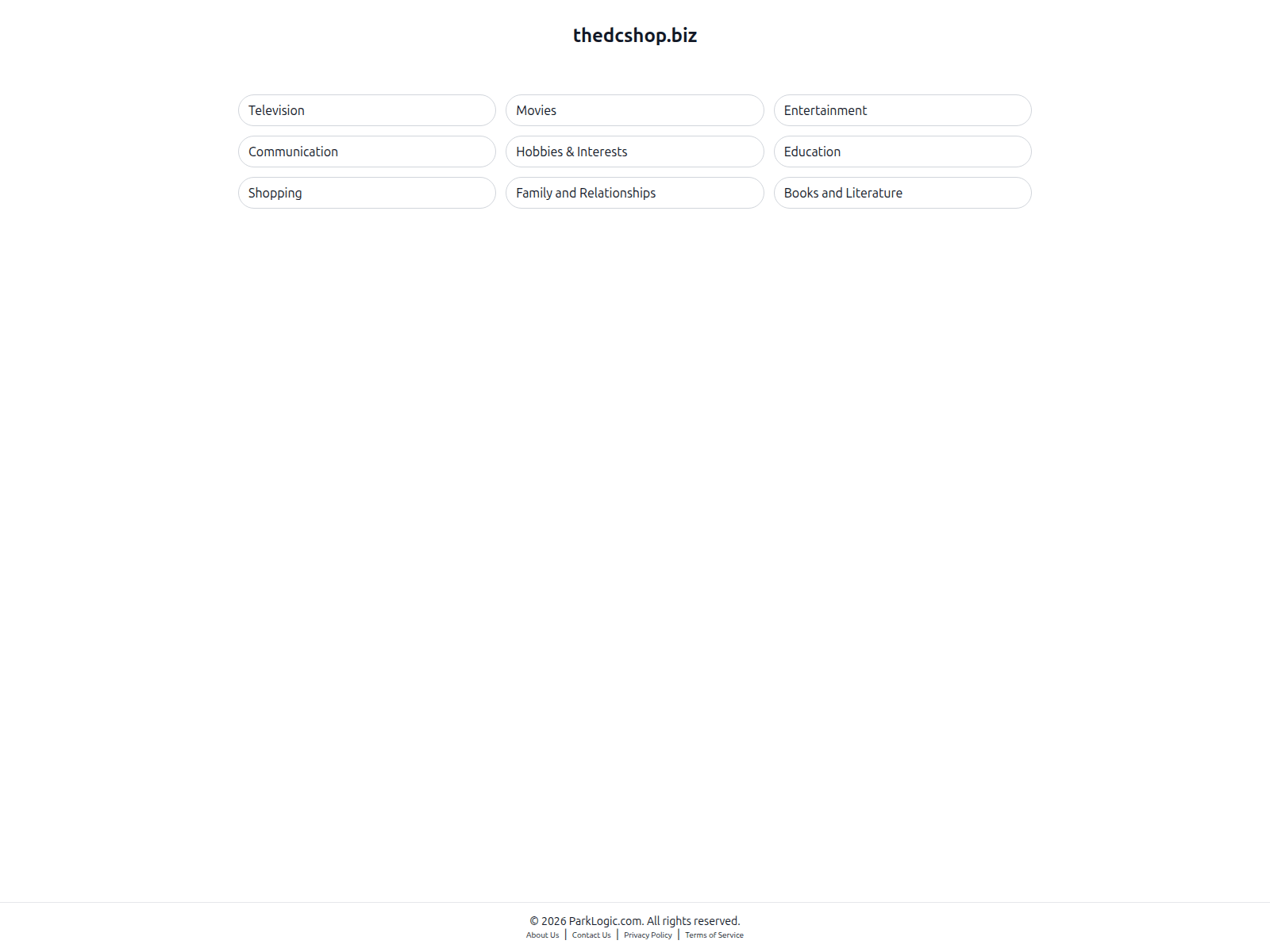 Screenshot of thedcshop.biz