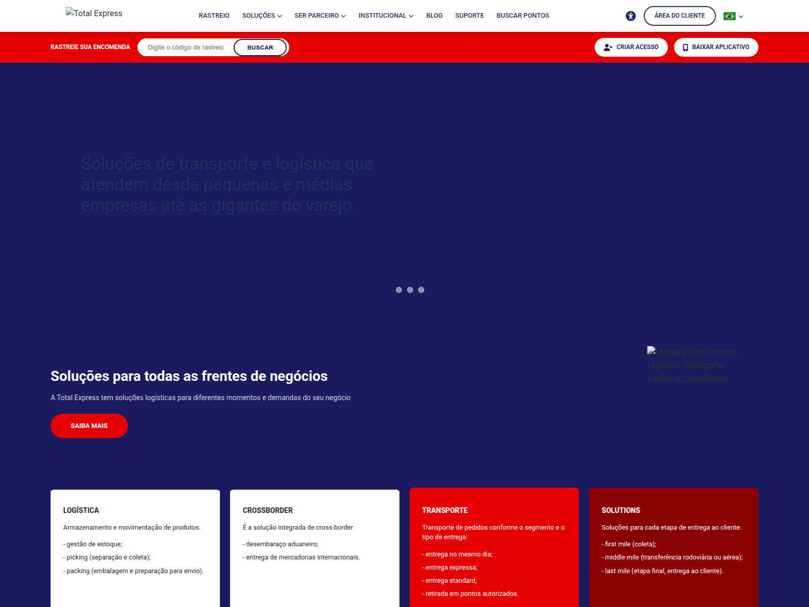 Screenshot of totalexpress.shop