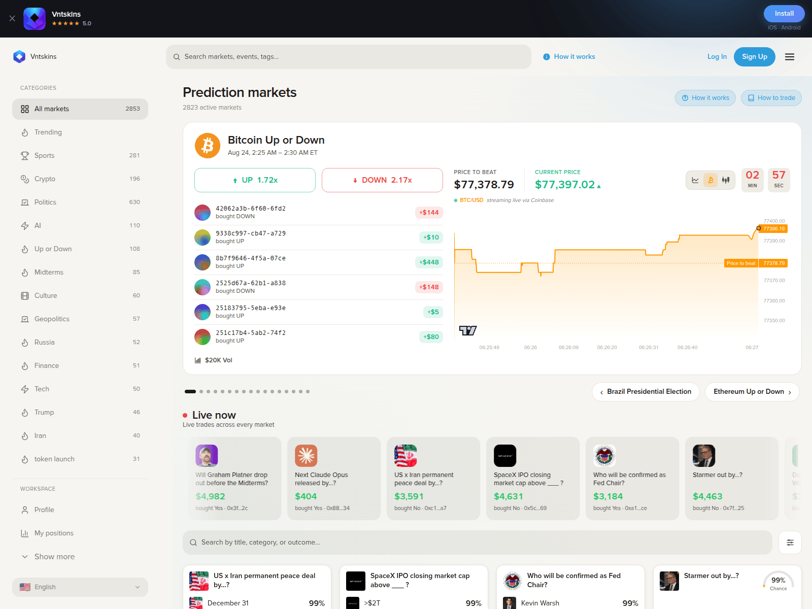 Screenshot of vntskins.top