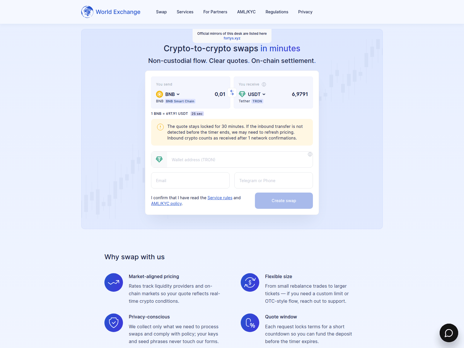 Screenshot of fortys.xyz