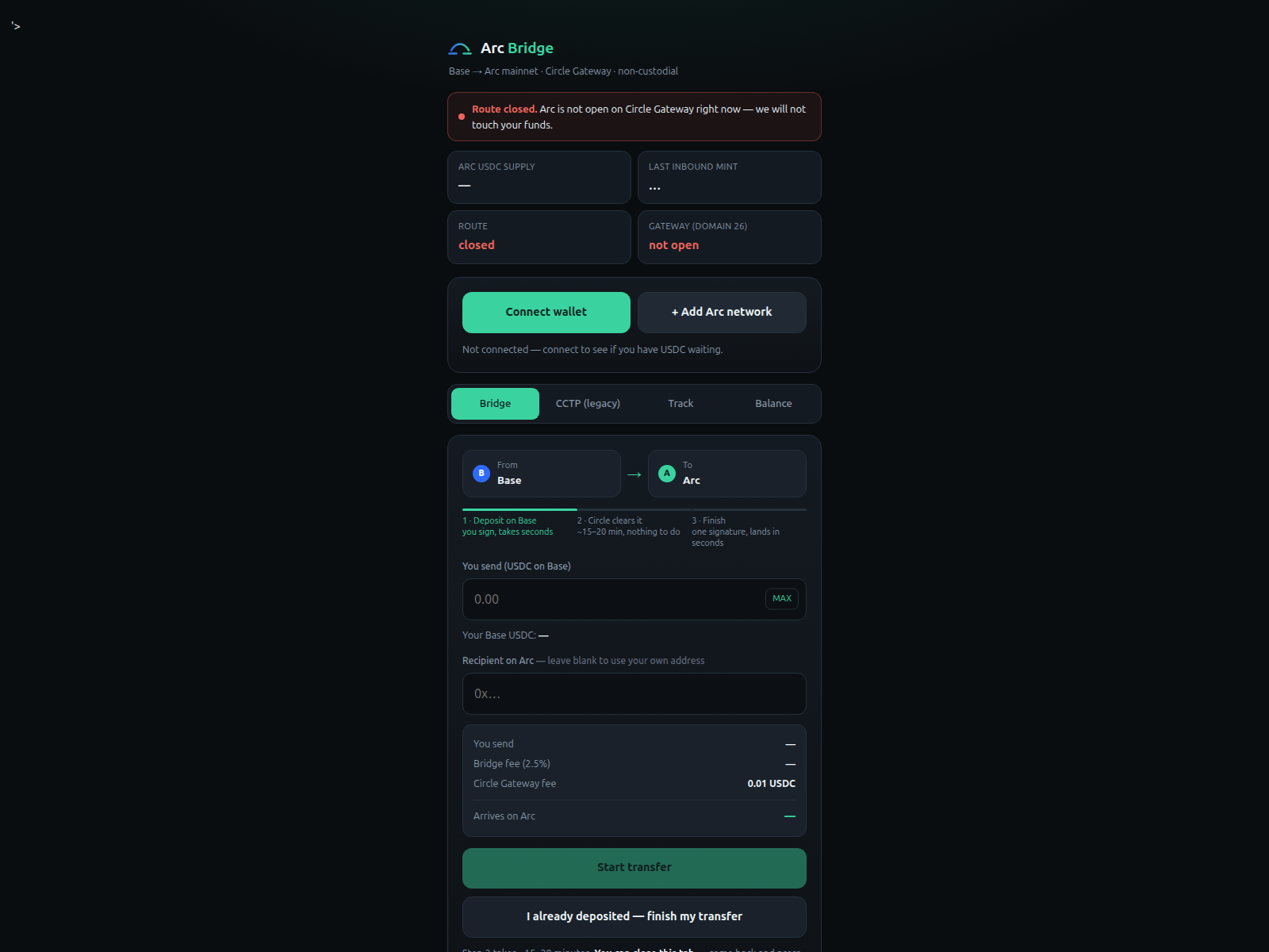 Screenshot von arc-gate.vercel.app
