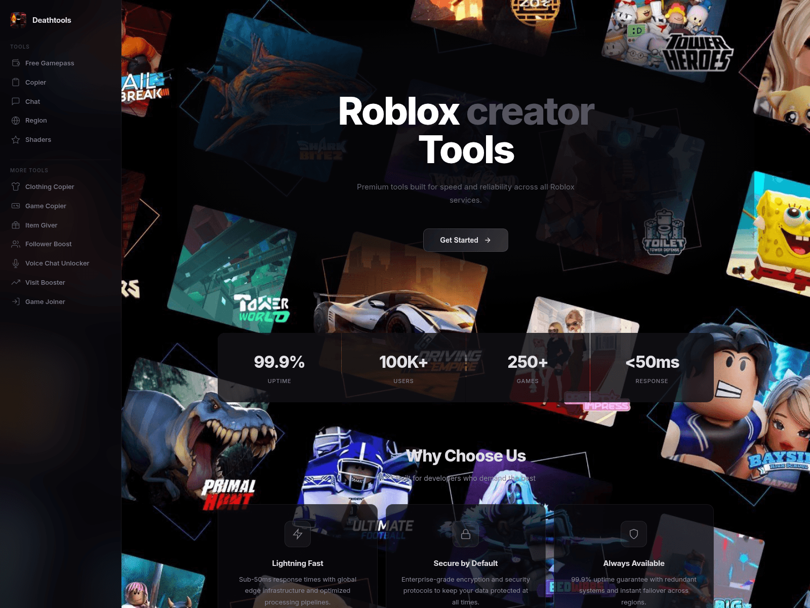 Screenshot of deathtools.net