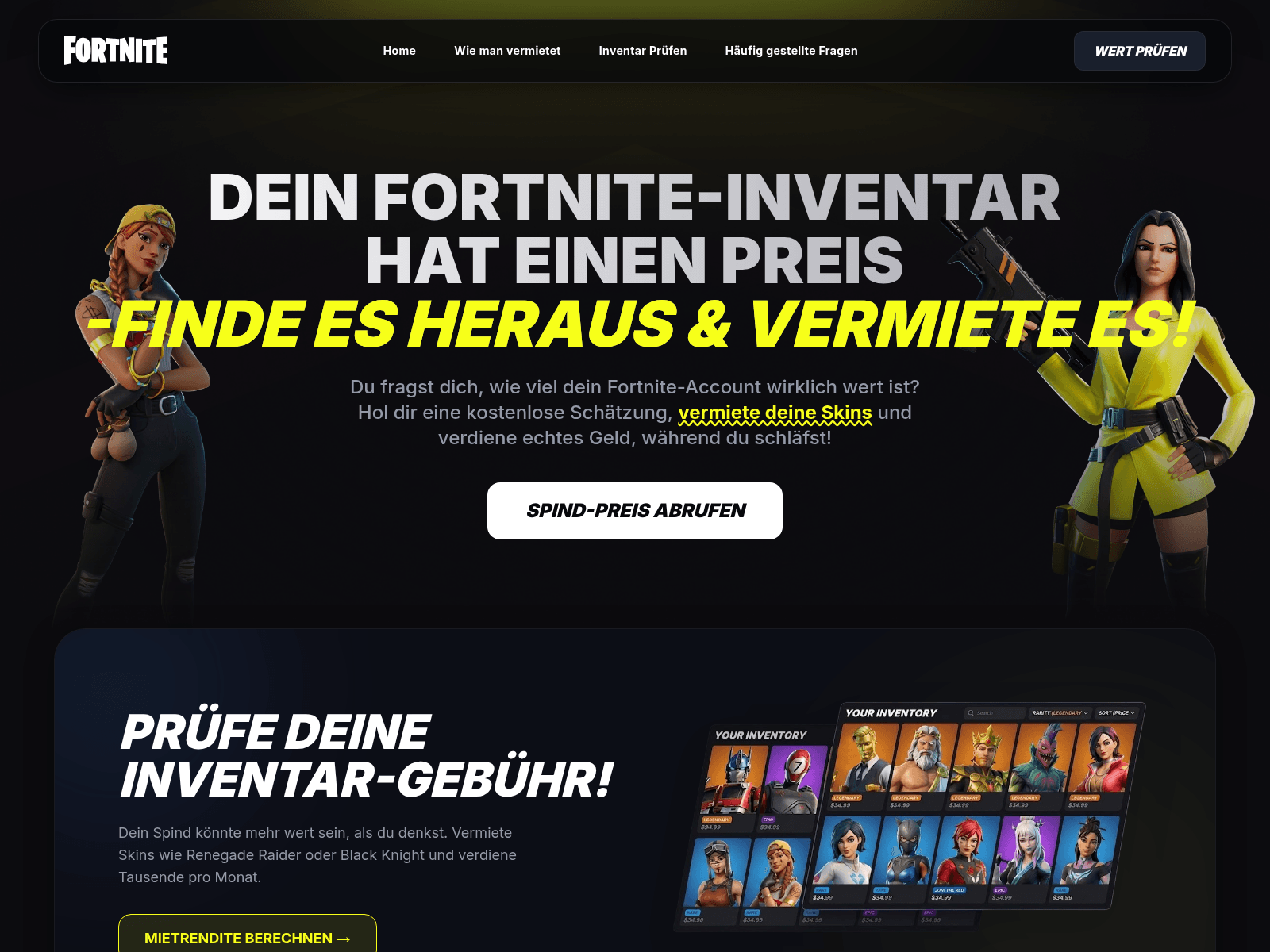 Screenshot of skinvalue.info