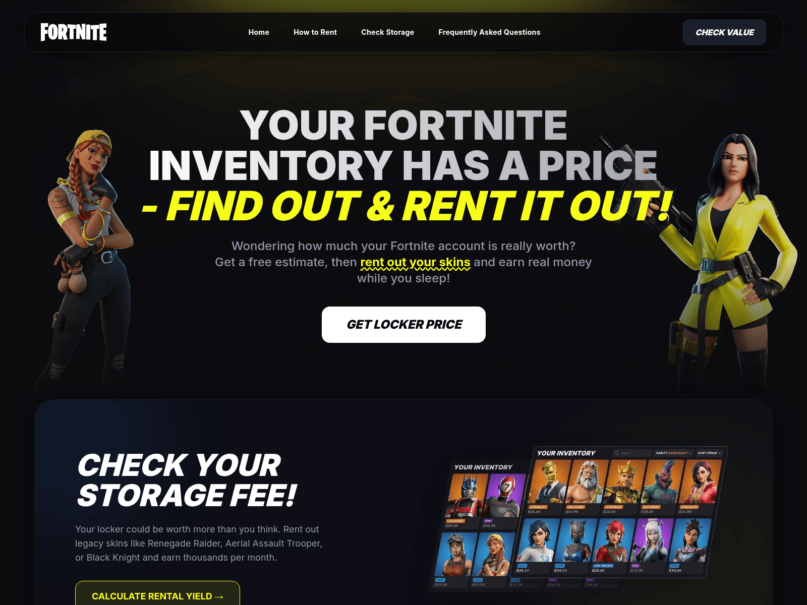 Screenshot of fortnt.rest