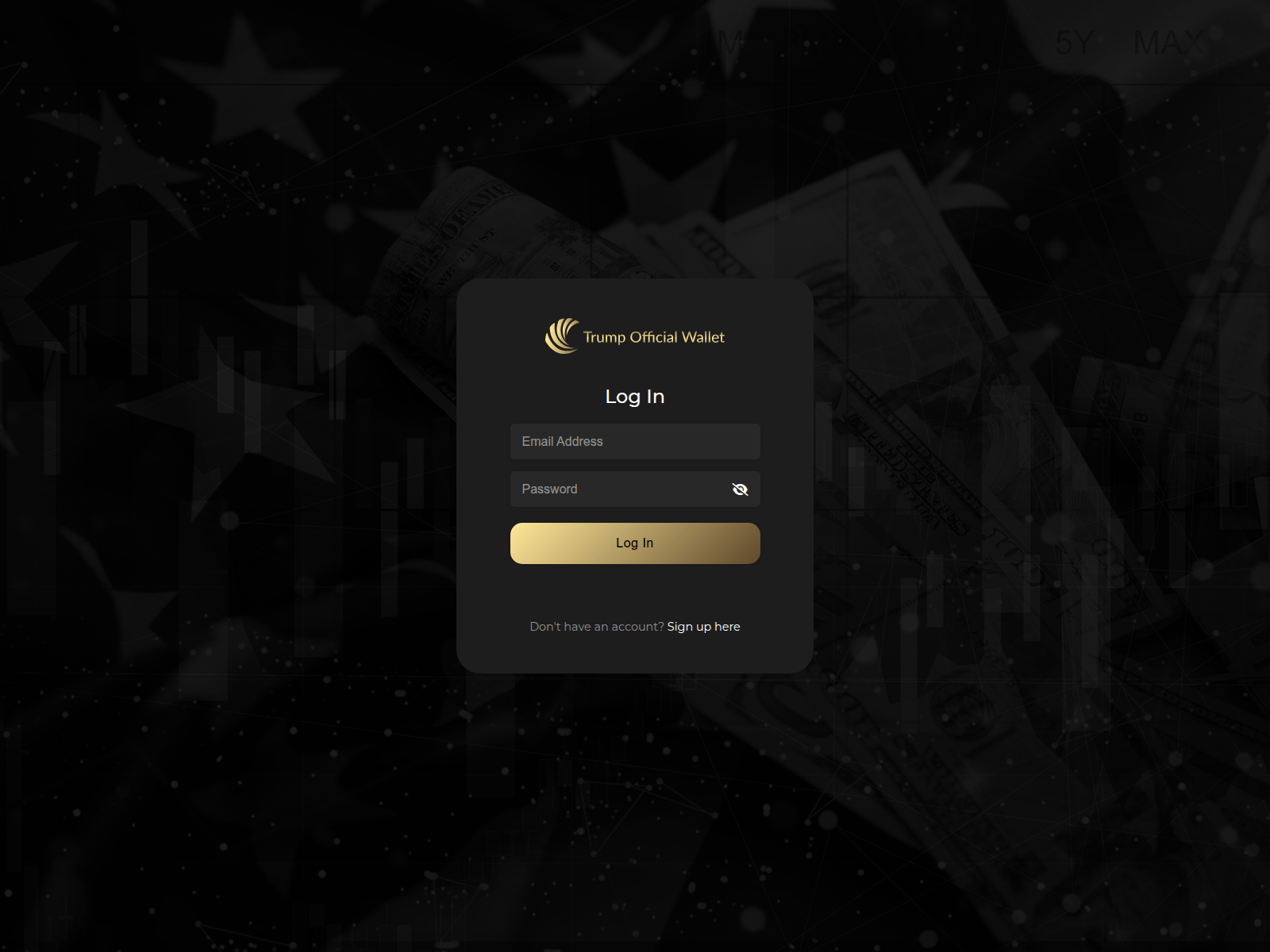 Screenshot of securetrumpaccount.net