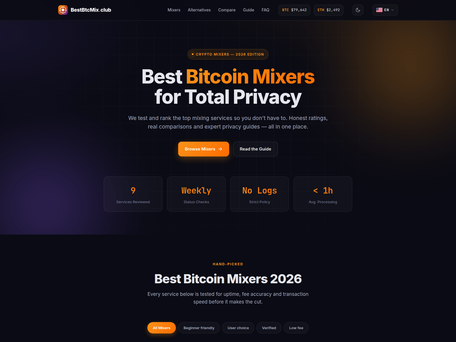 Screenshot of bestbtcmix.club