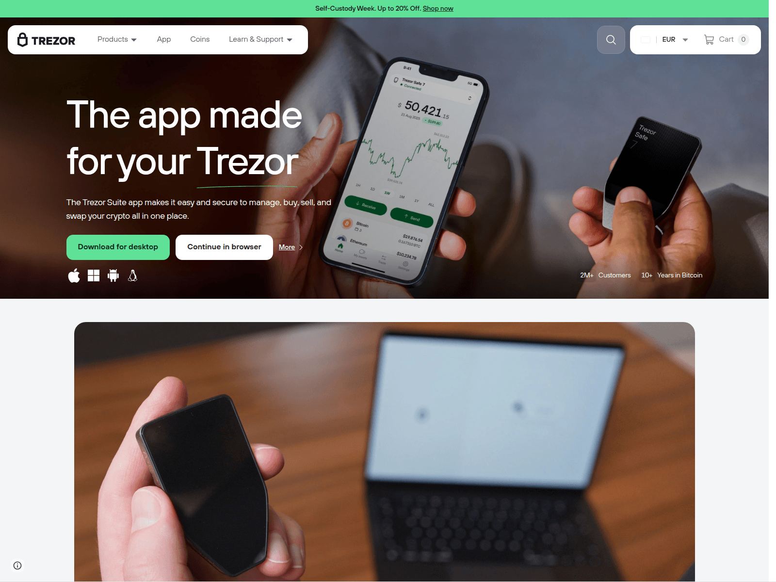 Screenshot of xtrezor.io