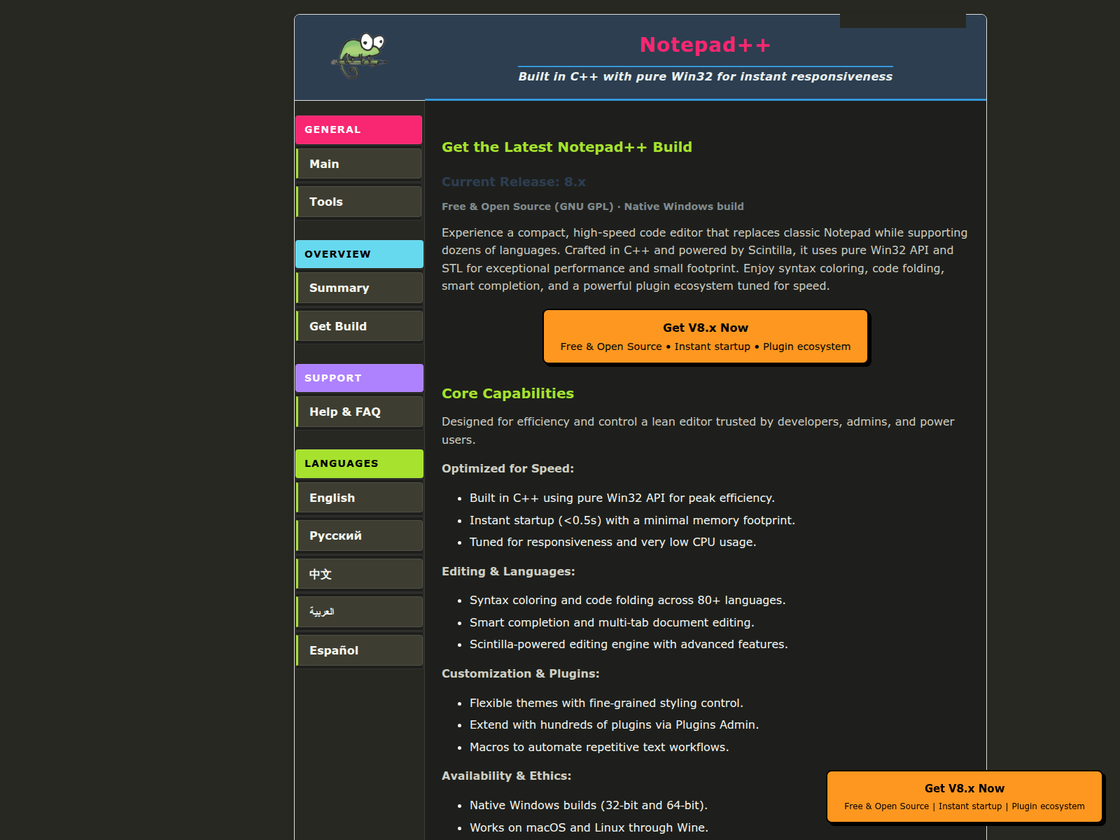 Screenshot of notepadpiusplus.com