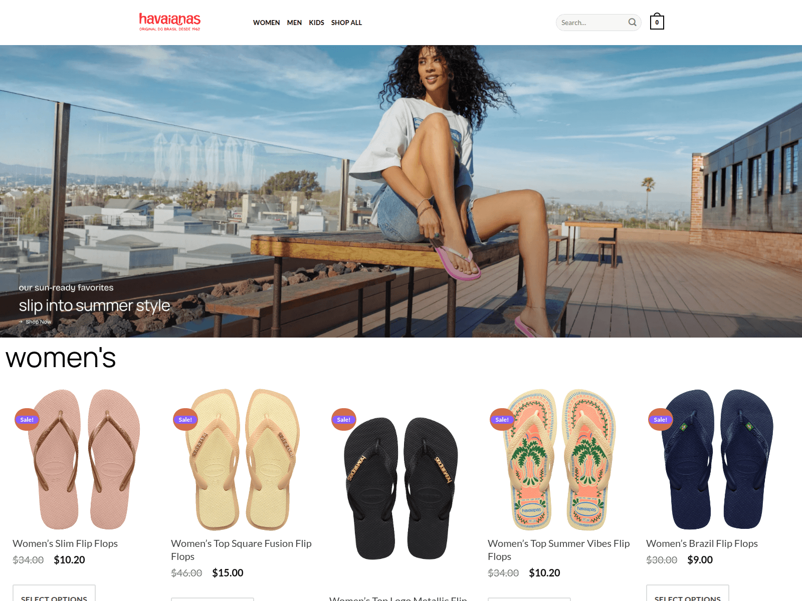 Capture d'écran de havaianasah.shop