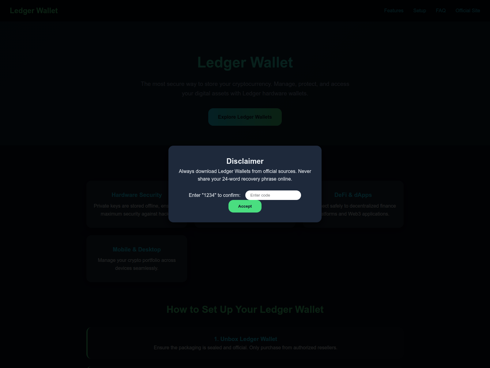 Screenshot of ledgr-wallet-eng.pages.dev