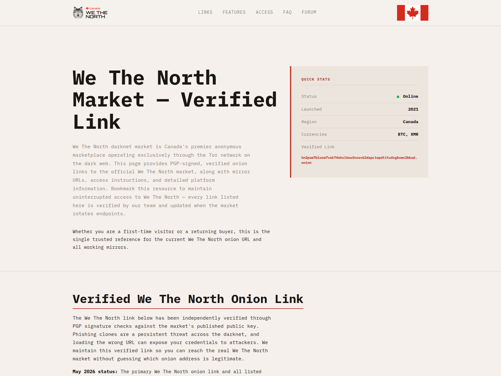 Screenshot of wethenorthurl.com
