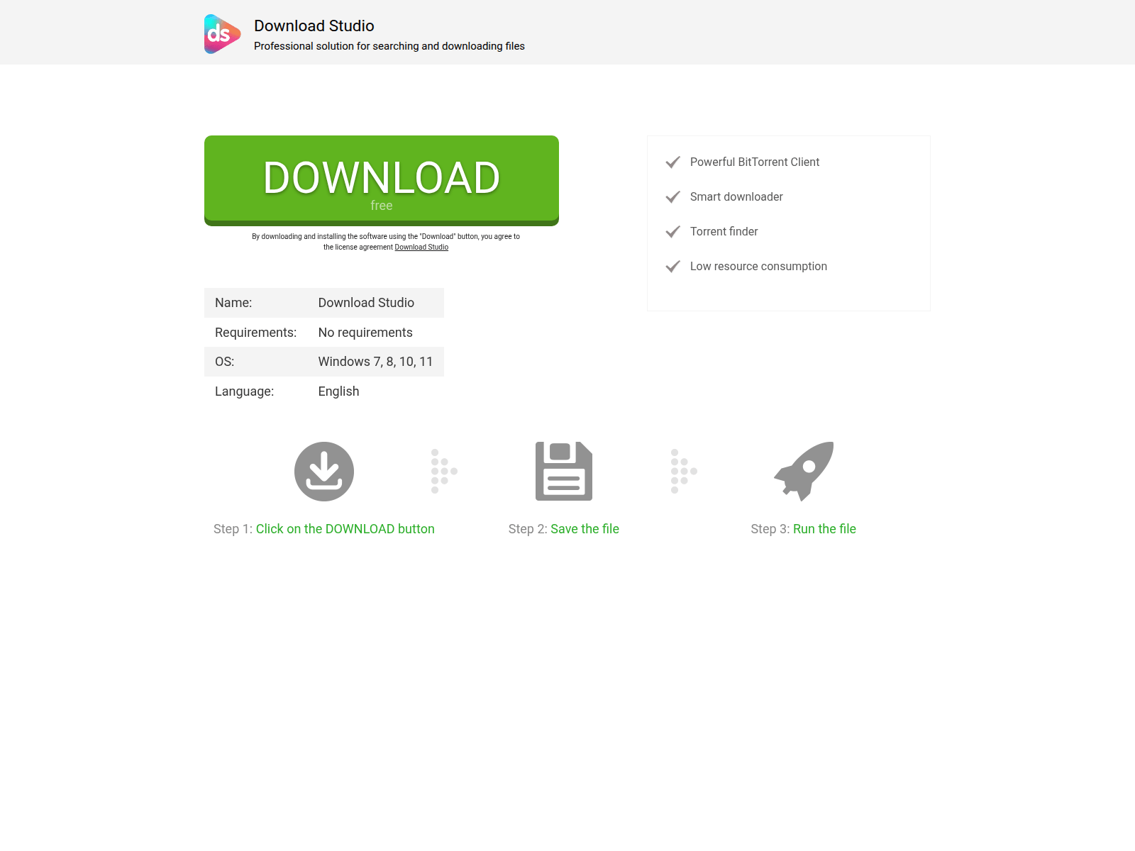Screenshot of getdownloadstudio.net