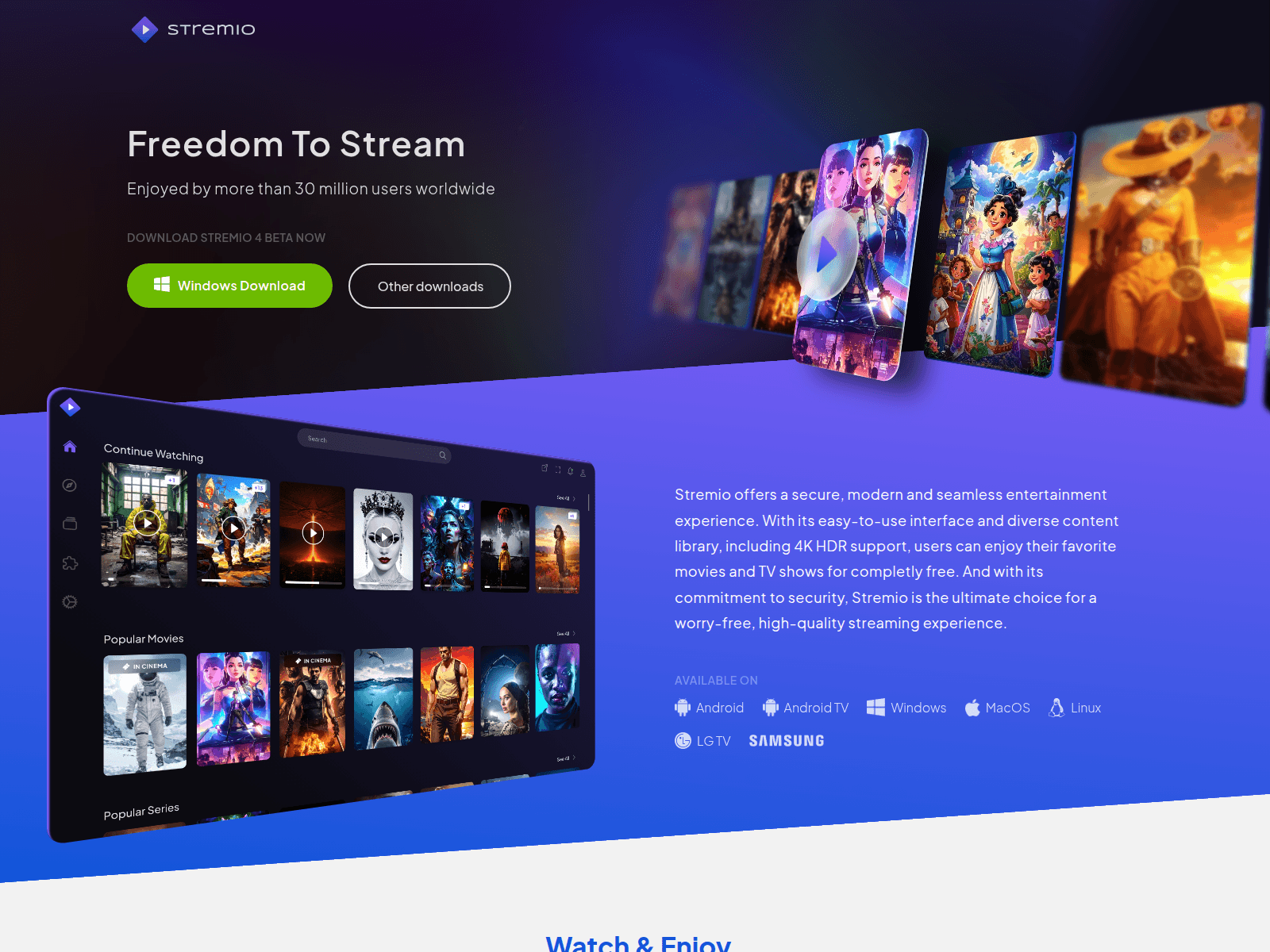 Screenshot of stremiotv.online