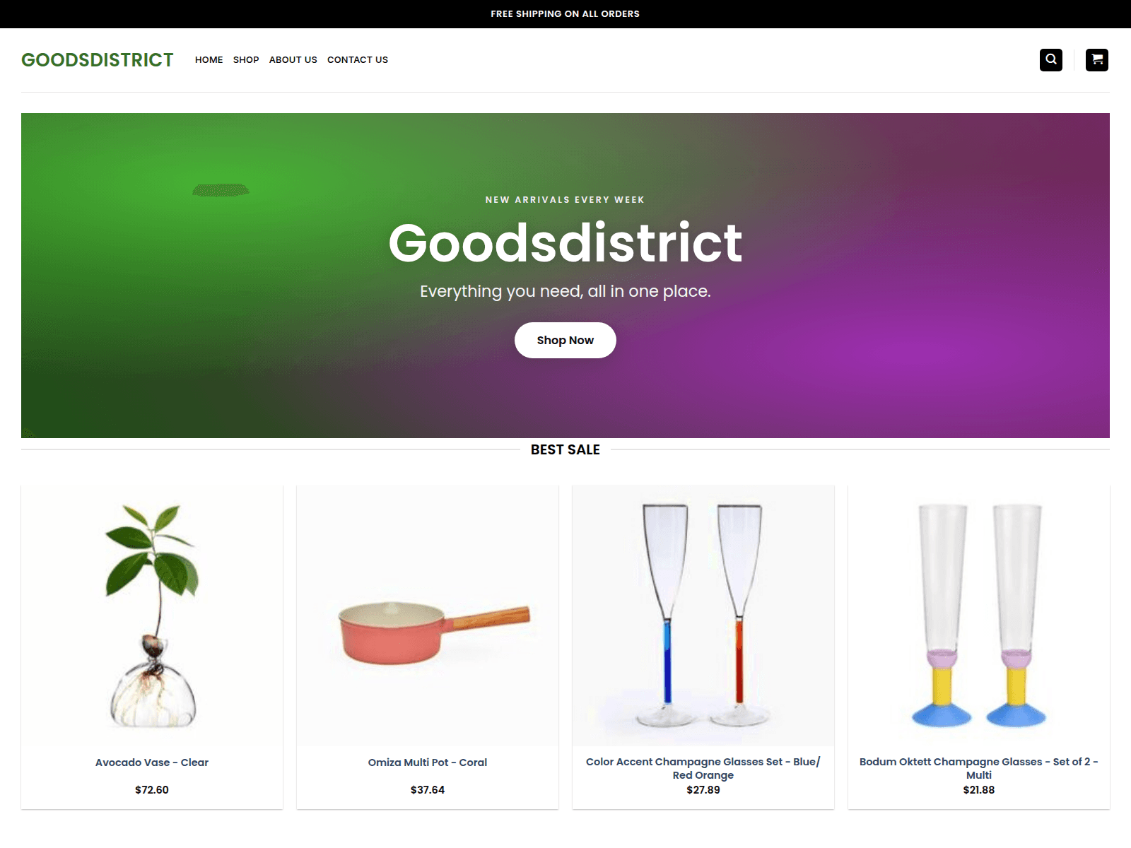 Screenshot of goodsdistrict.shop
