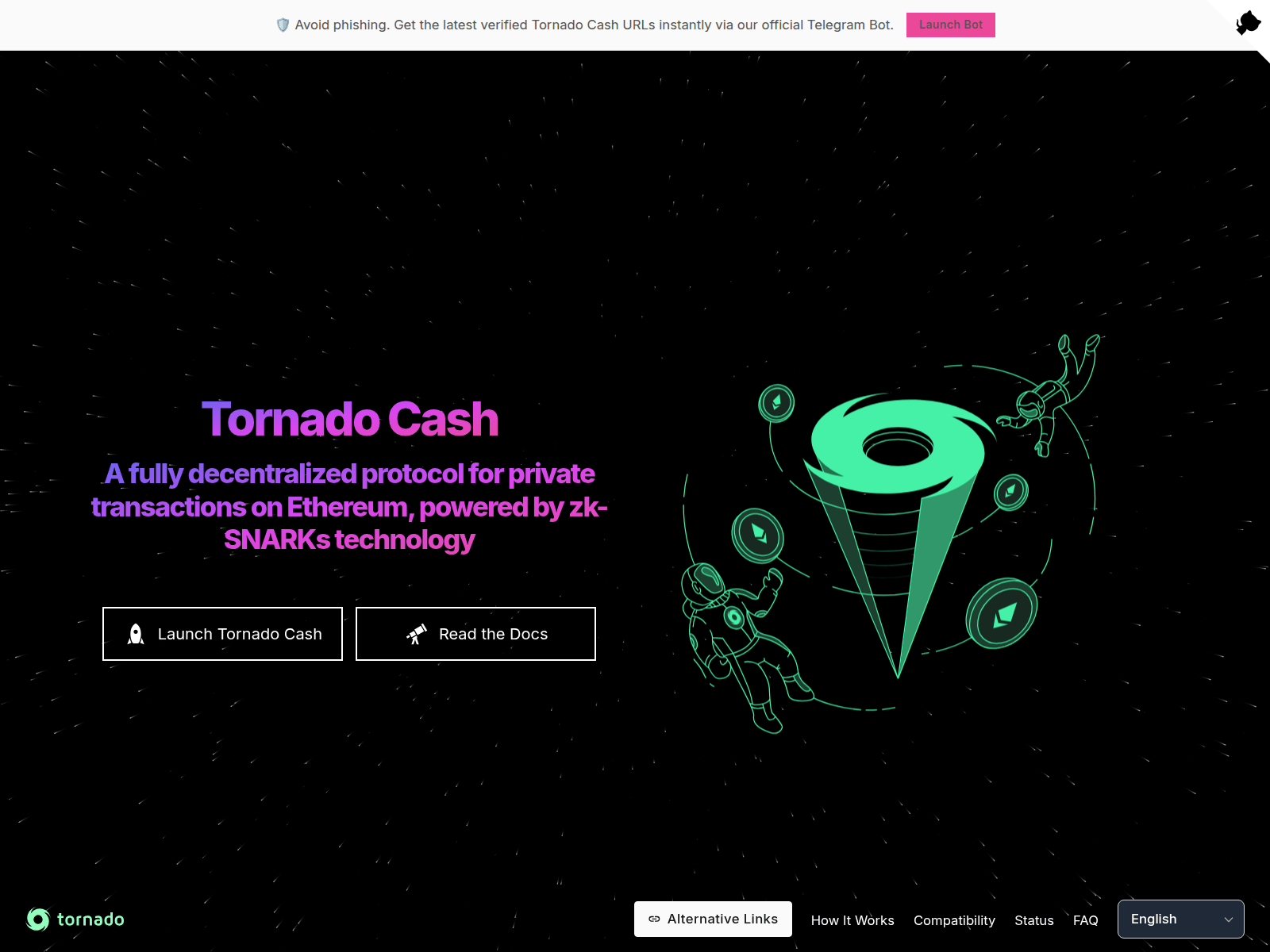 Screenshot of tornadocash.wiki
