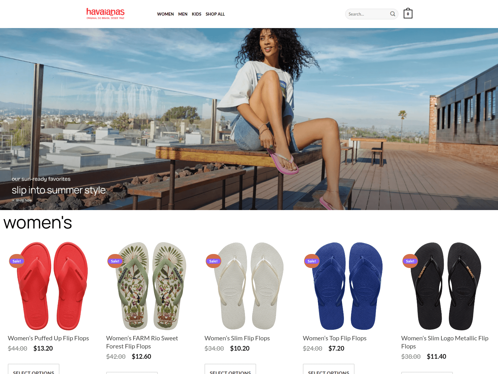 Screenshot of havaianasr.shop