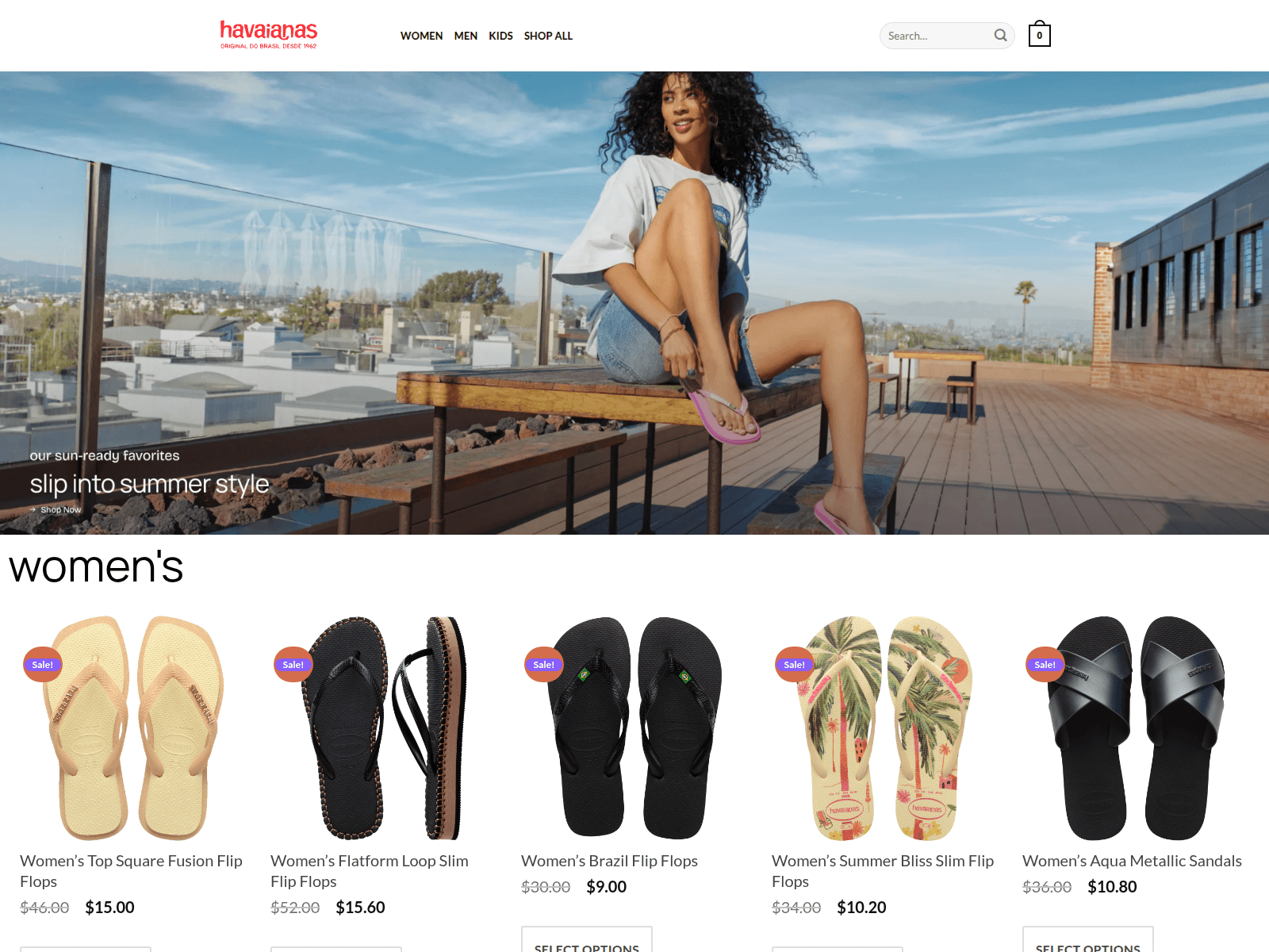 Screenshot of havaianasie.shop
