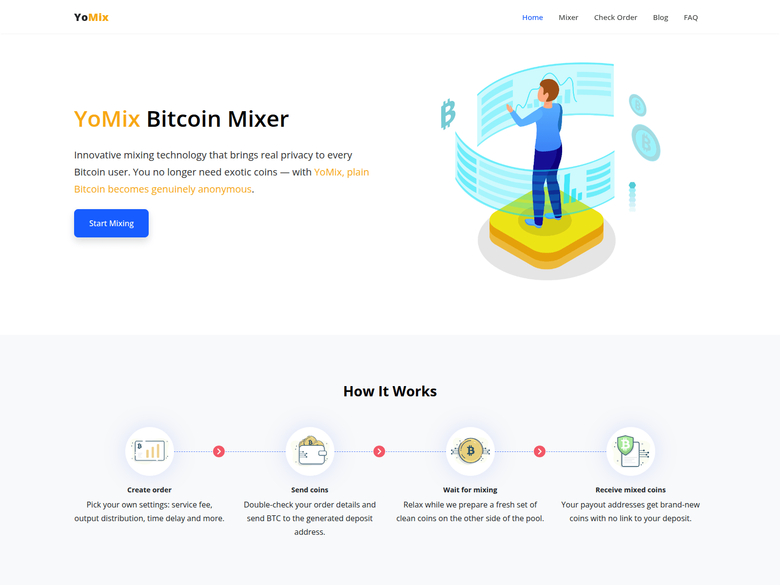 Screenshot of yomixbtc.io