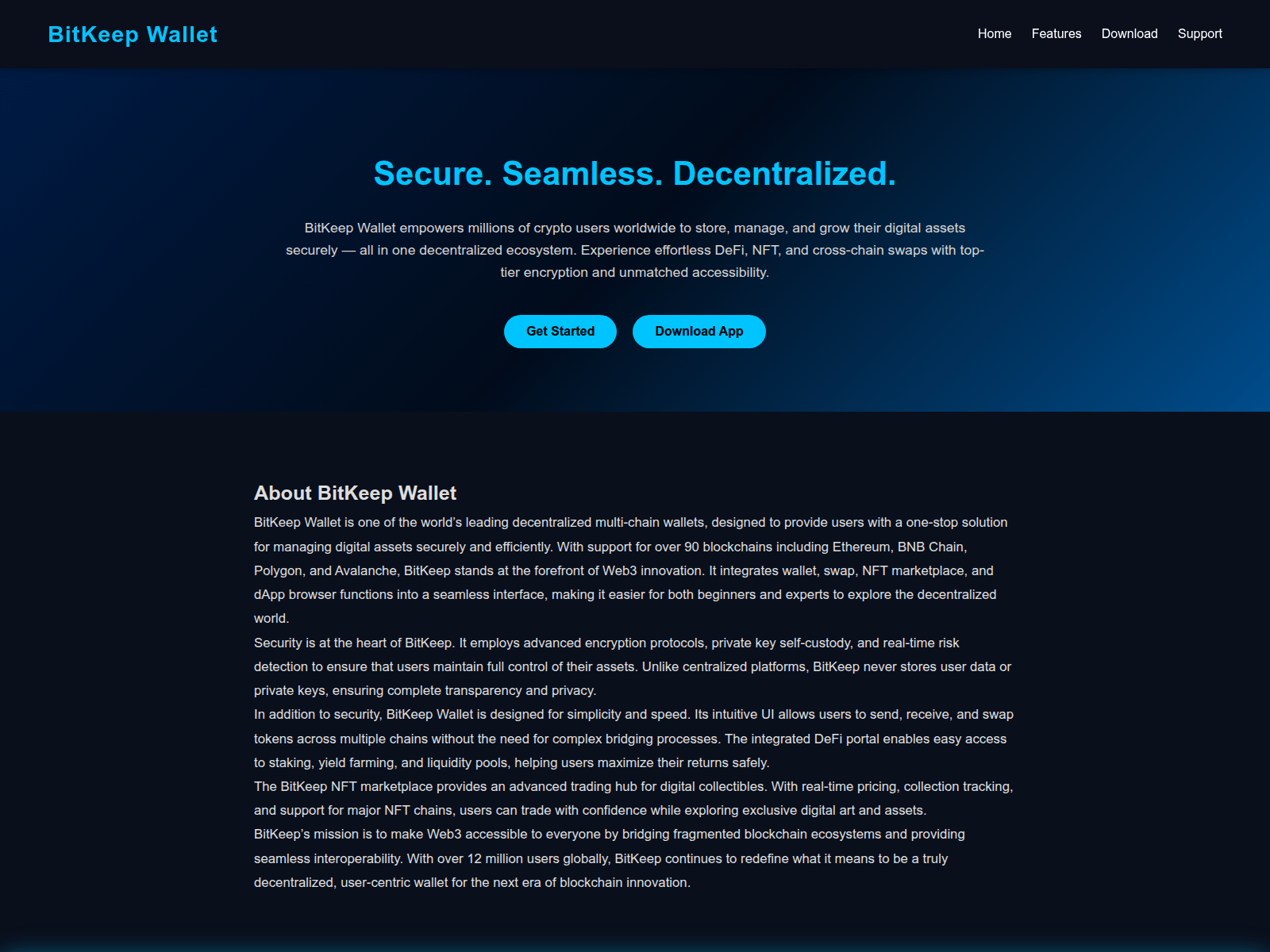 Screenshot of bitkeep-wallet-public.pages.dev