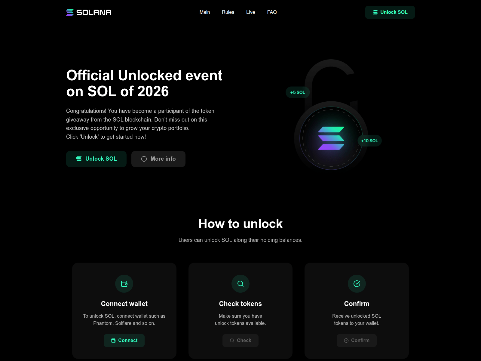 Screenshot of unlocksol.icu