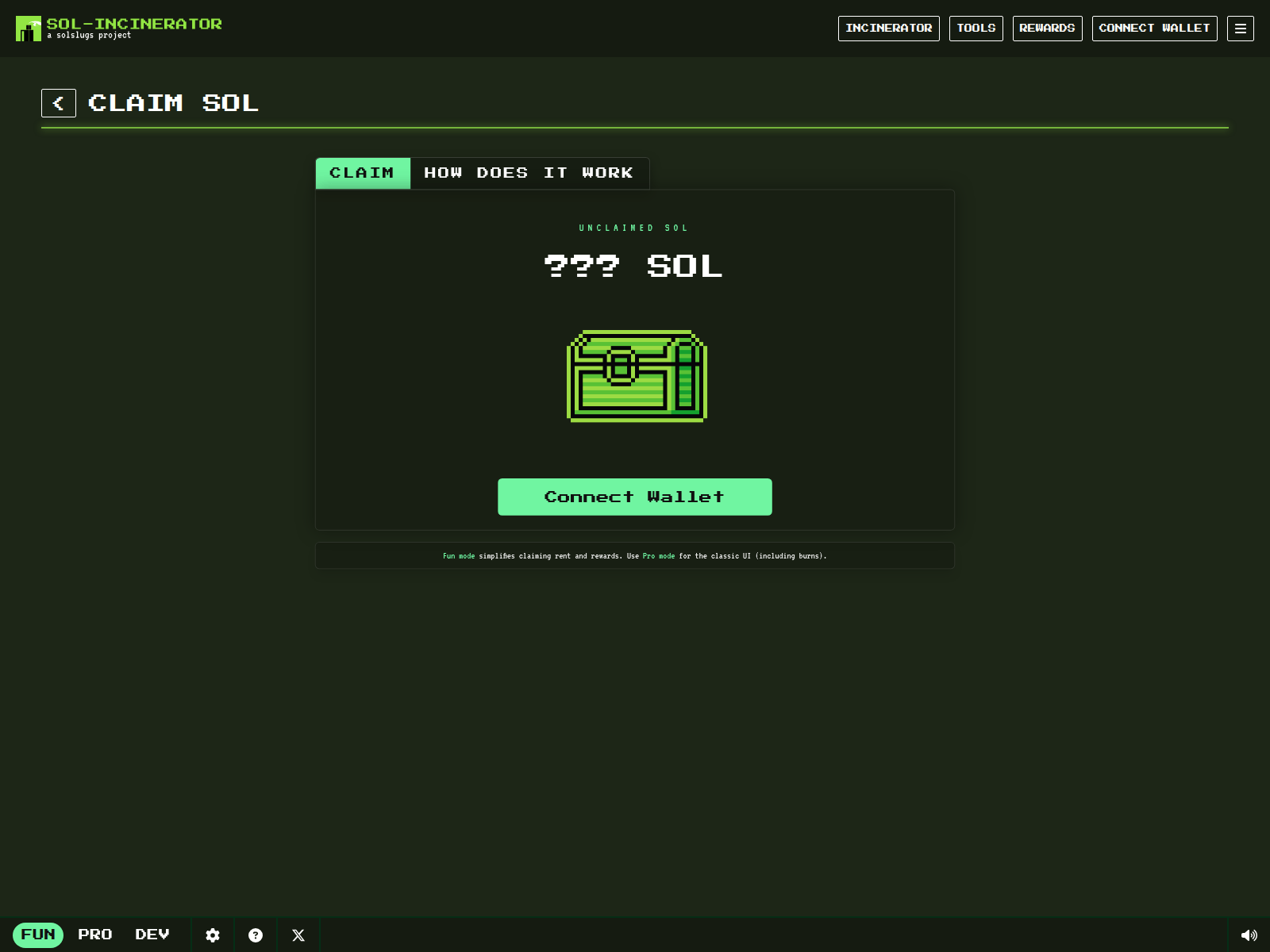 Screenshot of sol-incimerator.com