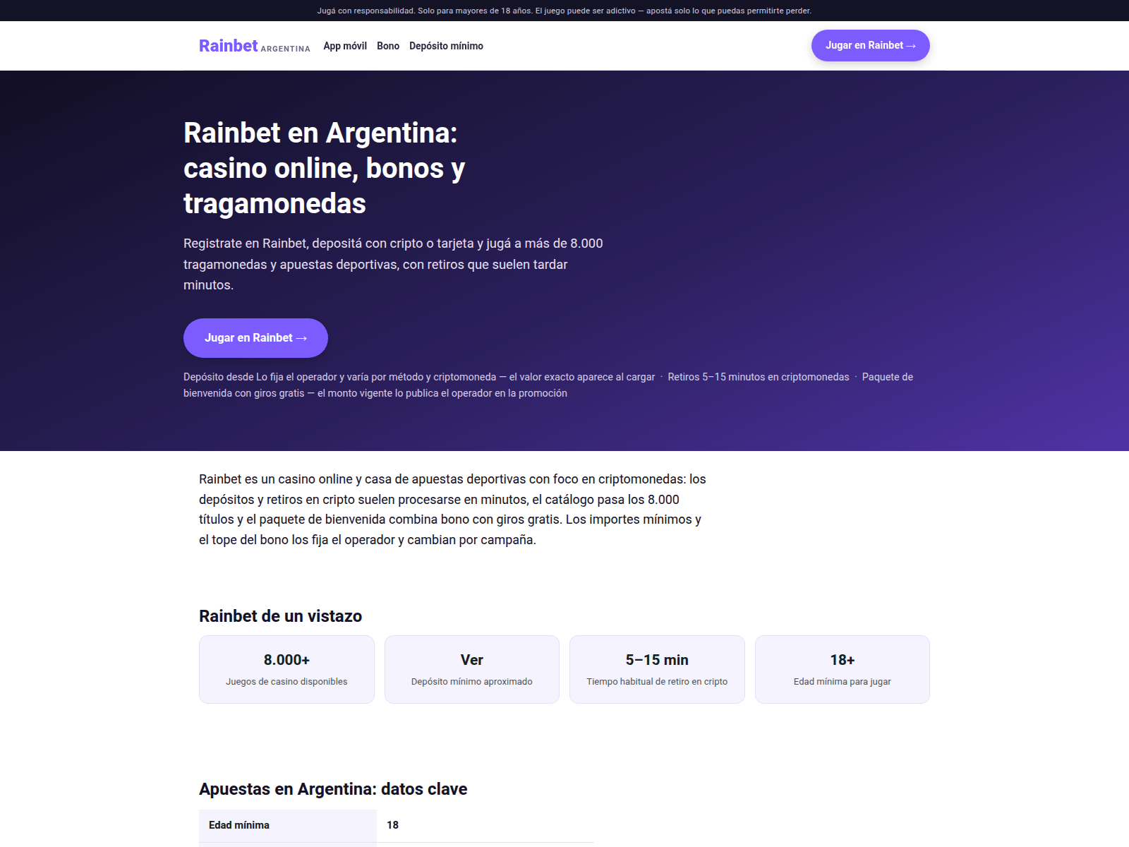Screenshot of rainbetpl.com