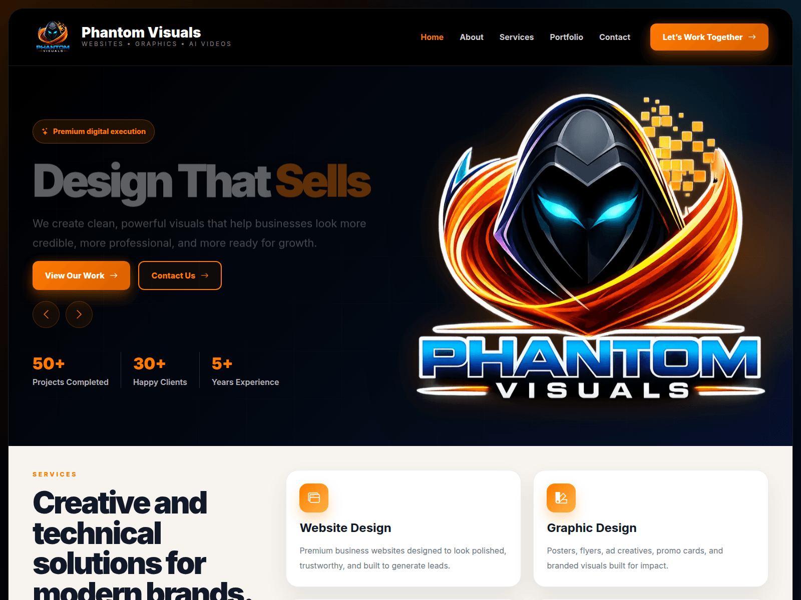 Screenshot of phantomvisualstt.com