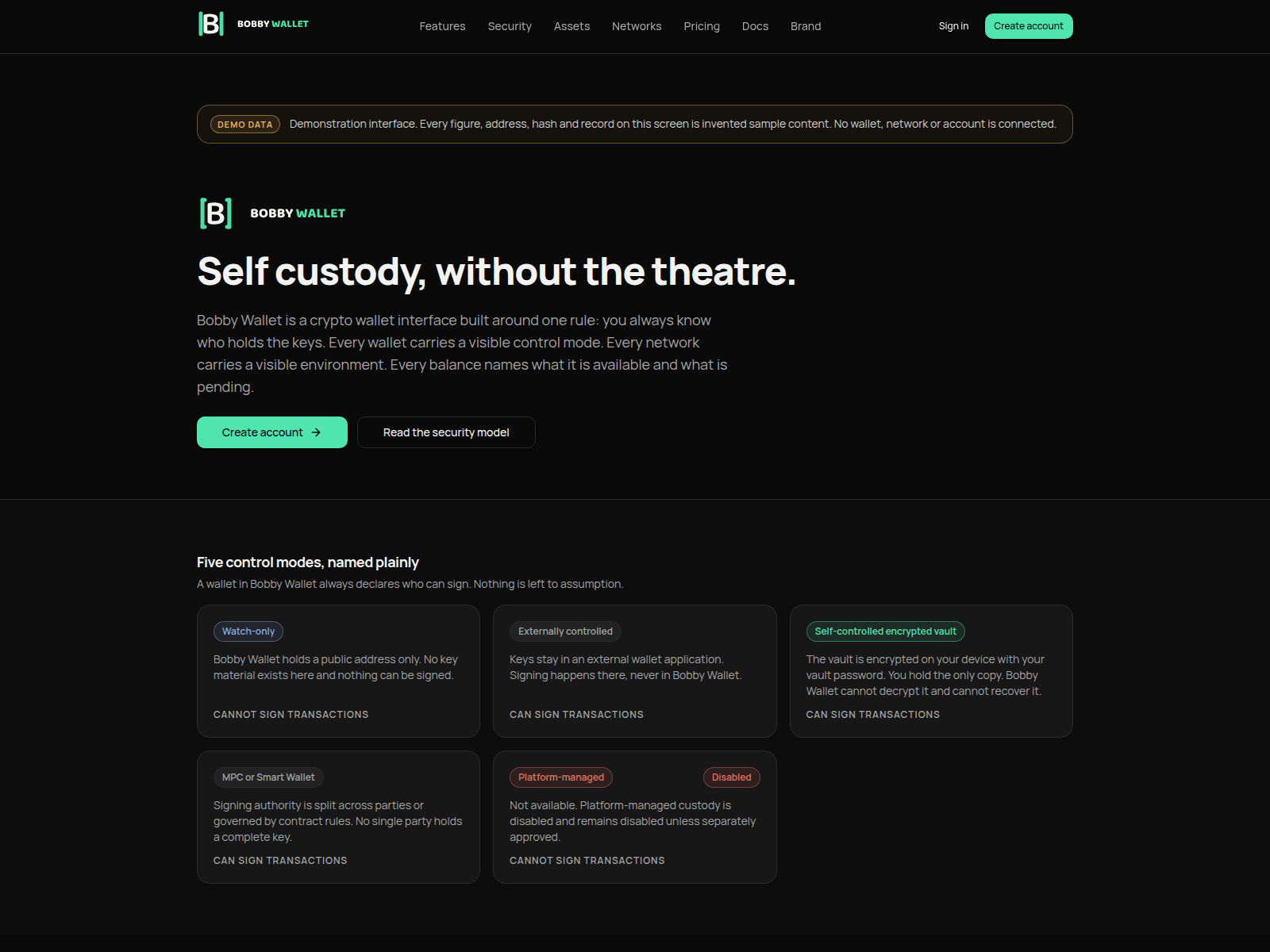 Screenshot of bobbywallet.com
