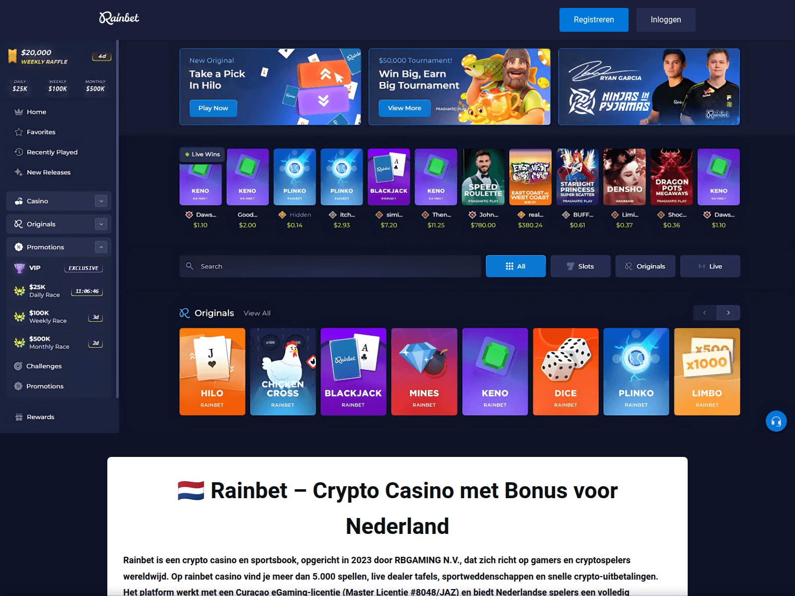 Screenshot of rainbets-nl.com