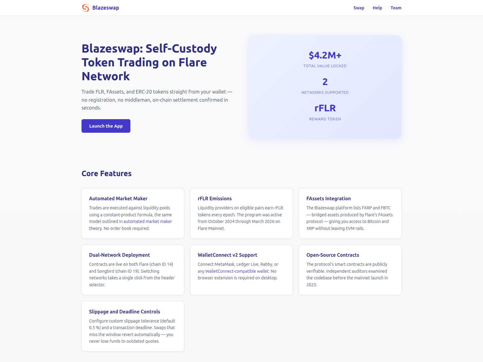 Screenshot of blaze-swaps.com