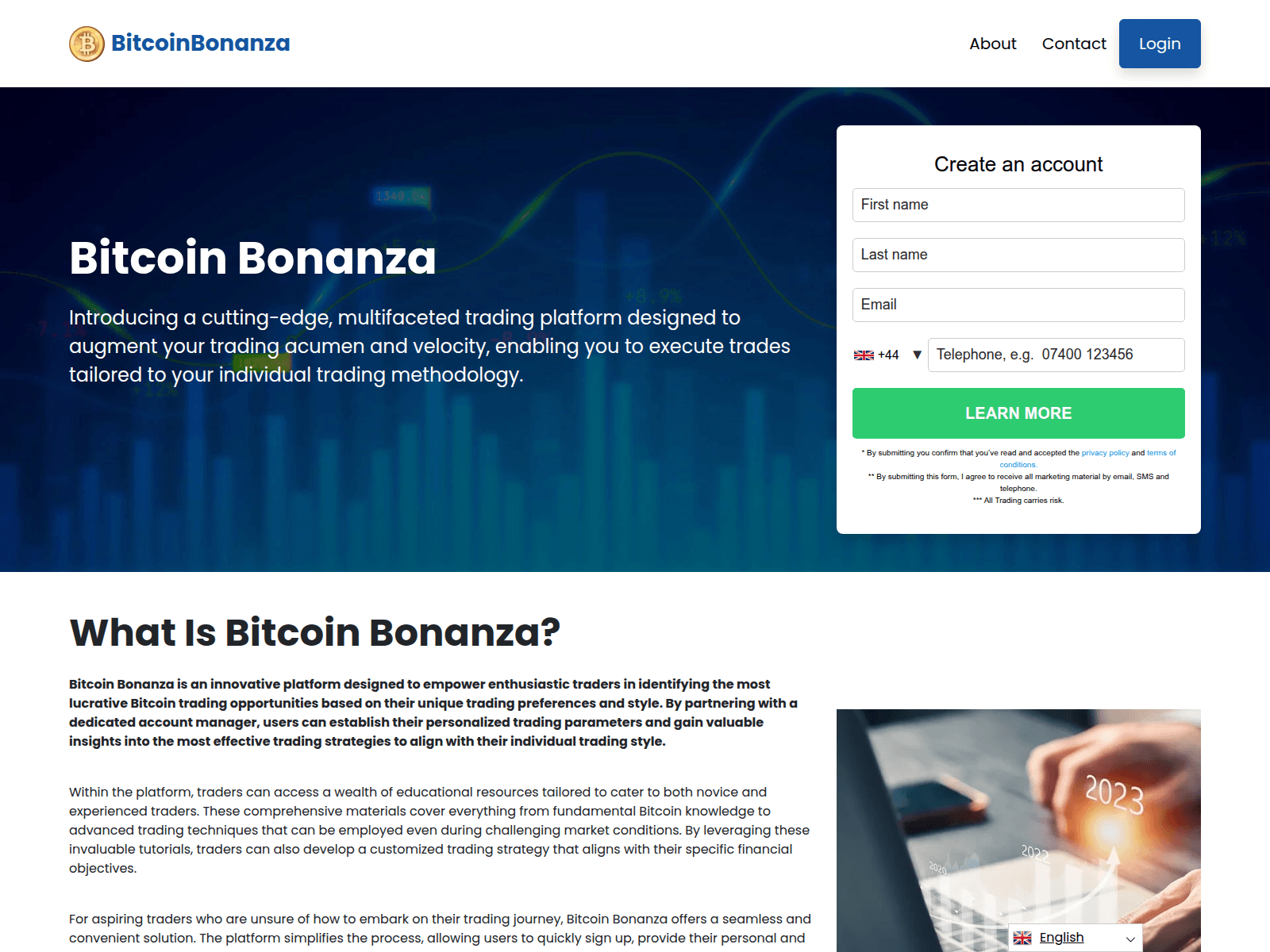 Screenshot of bitcoinbonanza.io
