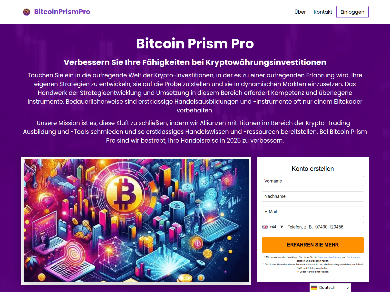 Screenshot of bitcoinbrain.org