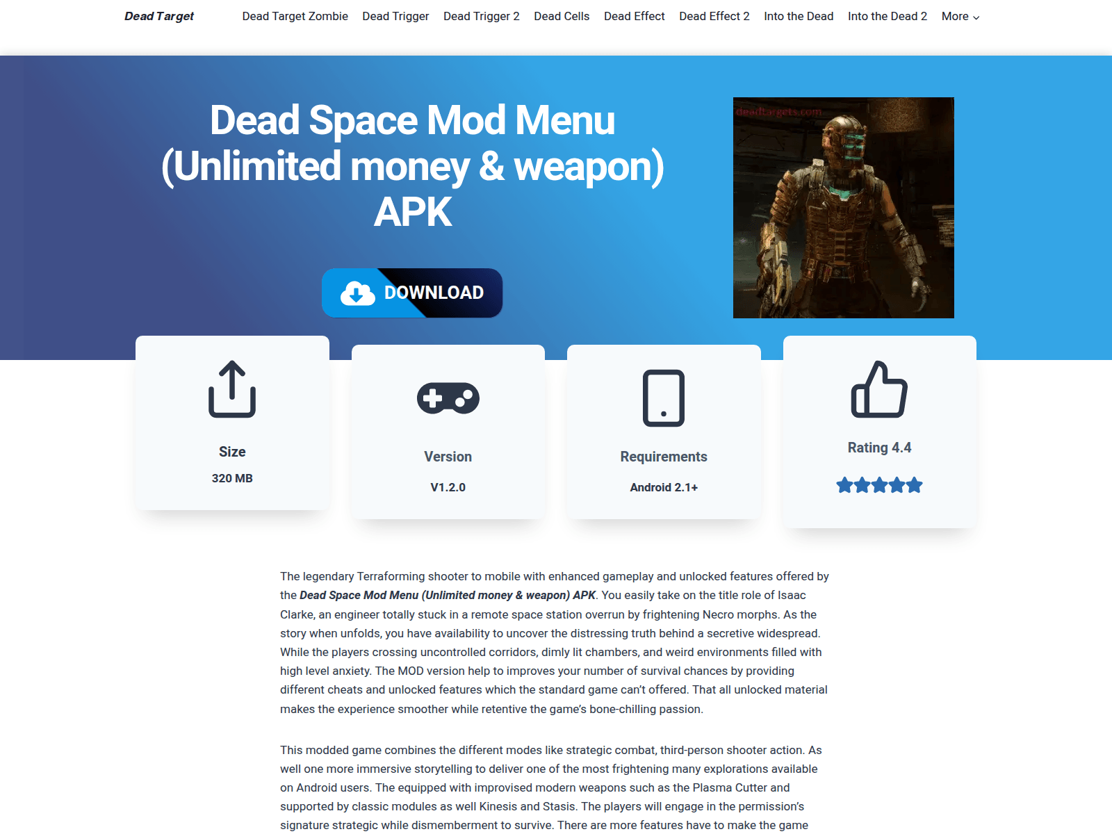 Screenshot of deadtargets.com
