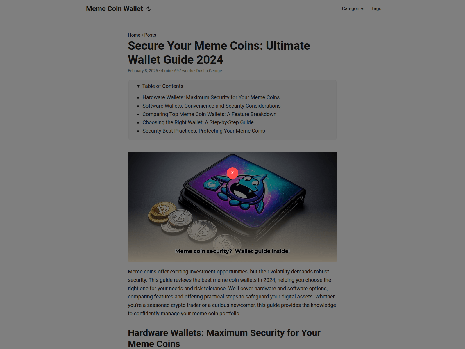 Screenshot of meme-coin-wallet.pages.dev
