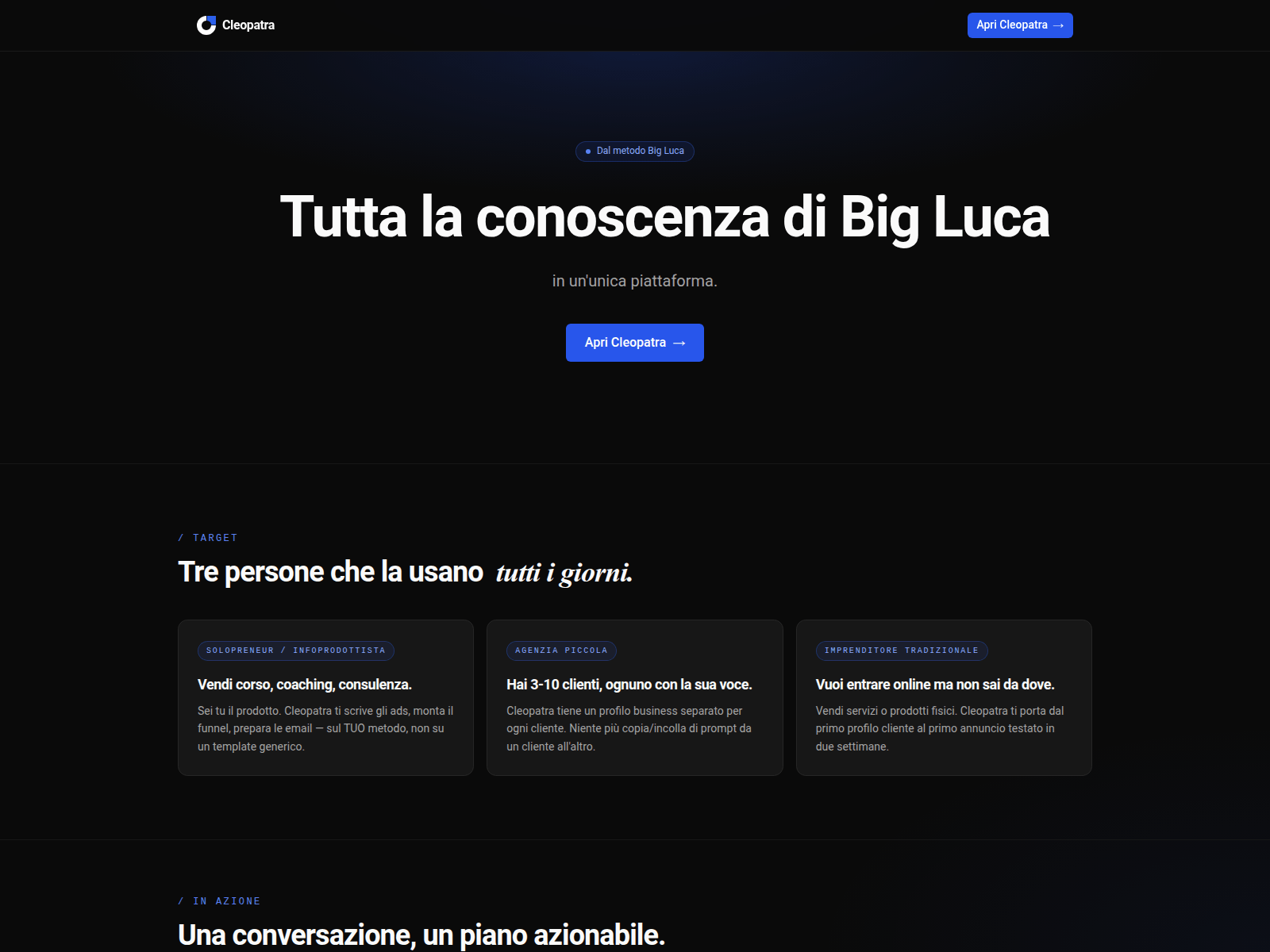 Screenshot of cleopatraplatform.com
