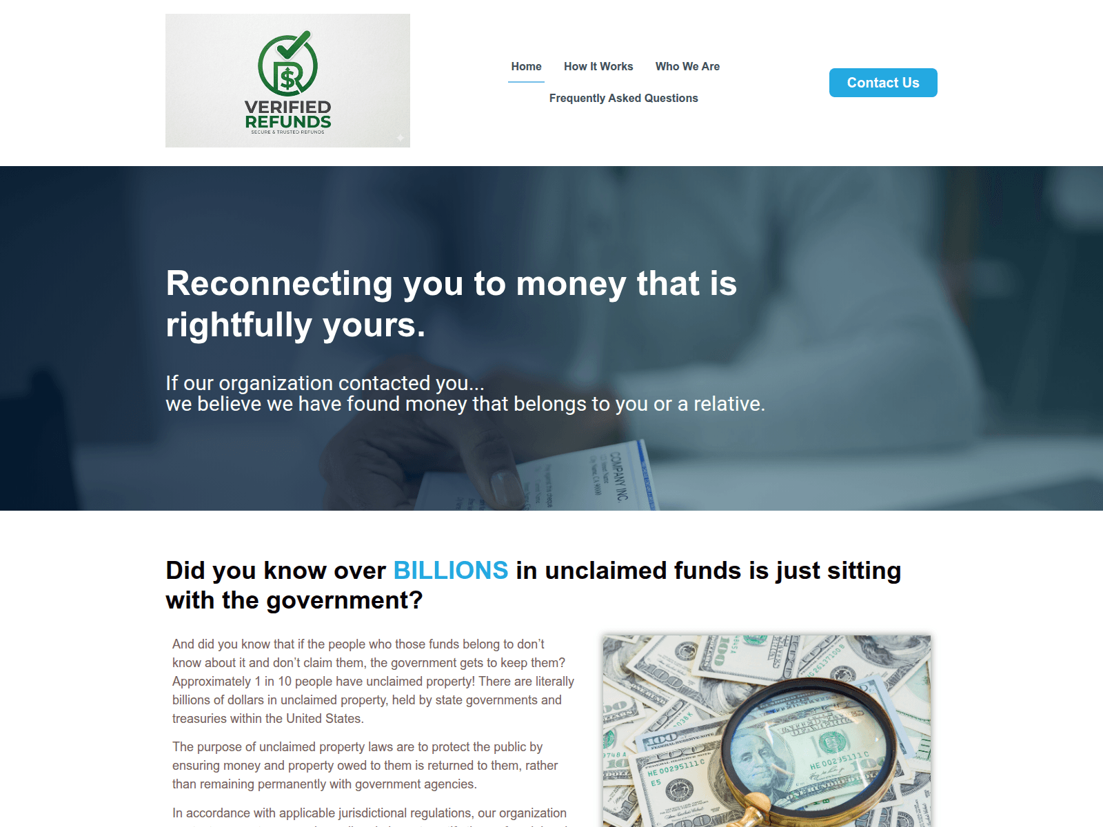 Знімок екрана verified-refunds.org